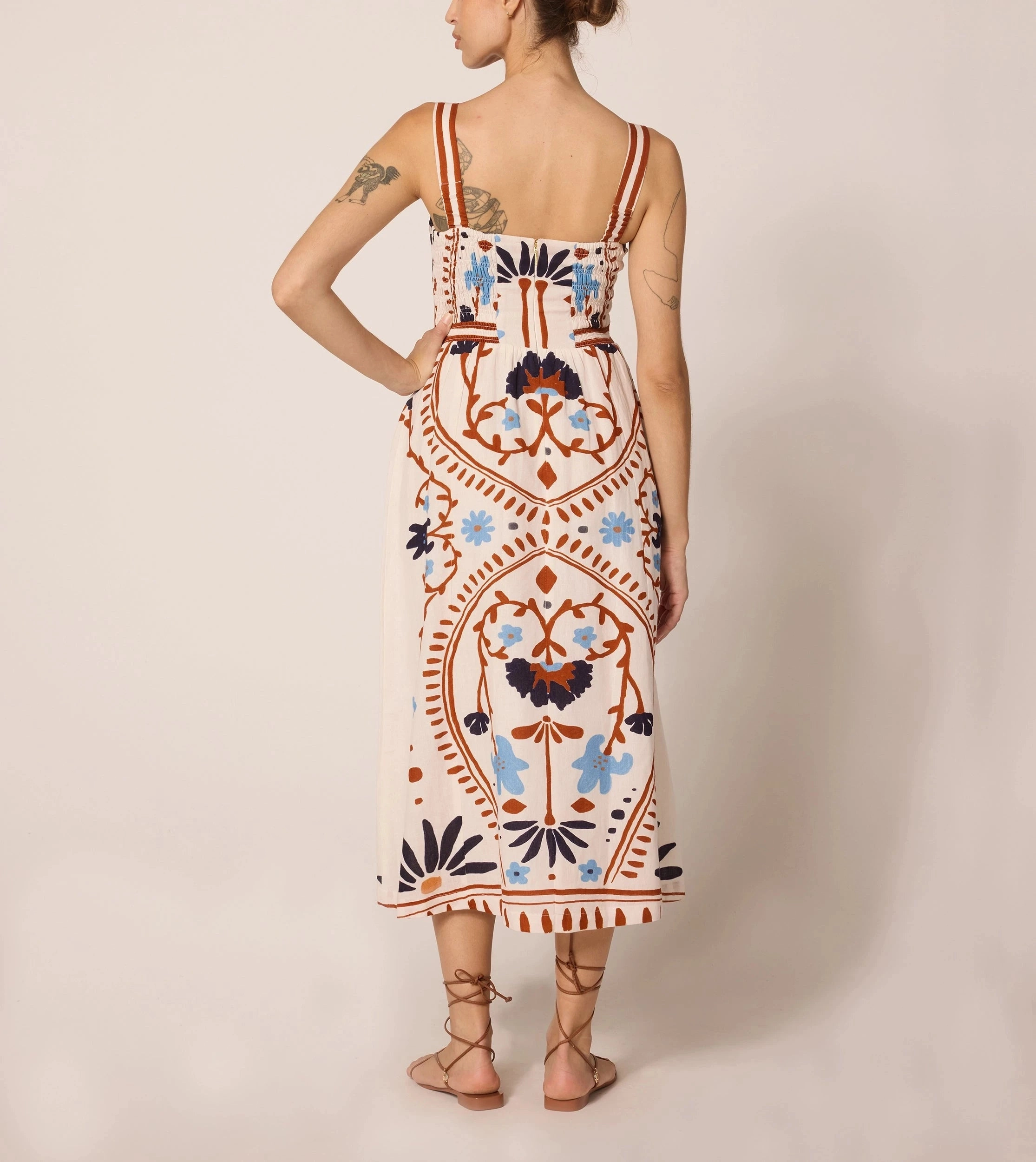 Fall Flow Carmen Midi Dress | Liliana
