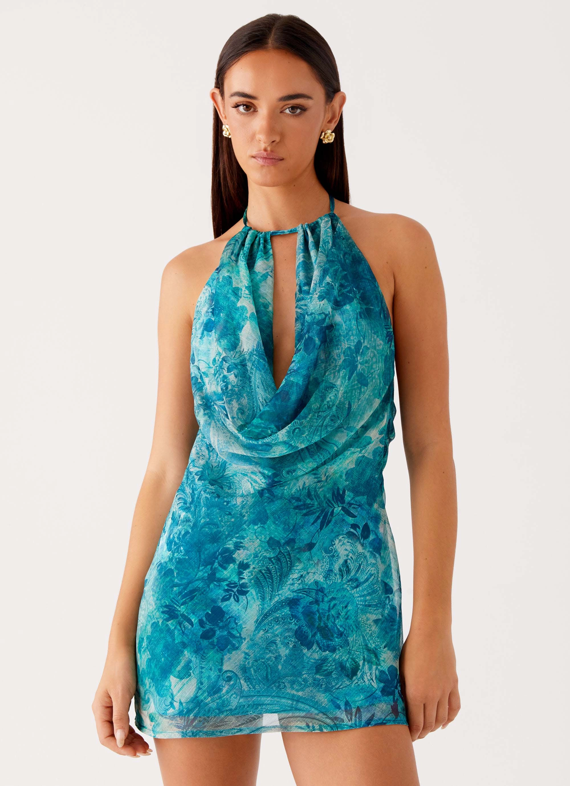 Ele Mini Dress - Teal Casual event dress