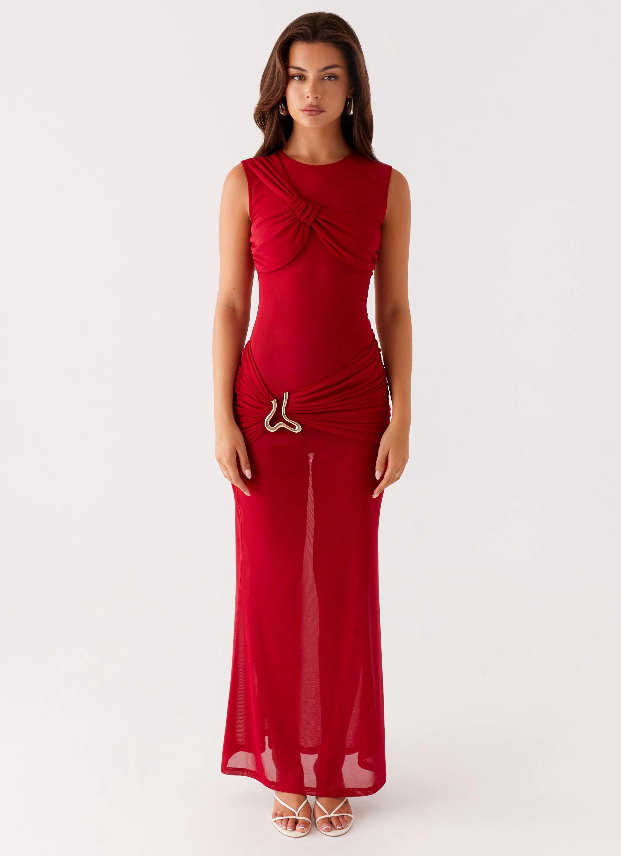 Minimalist Layering Worldwide Maxi Dress - Raspberry