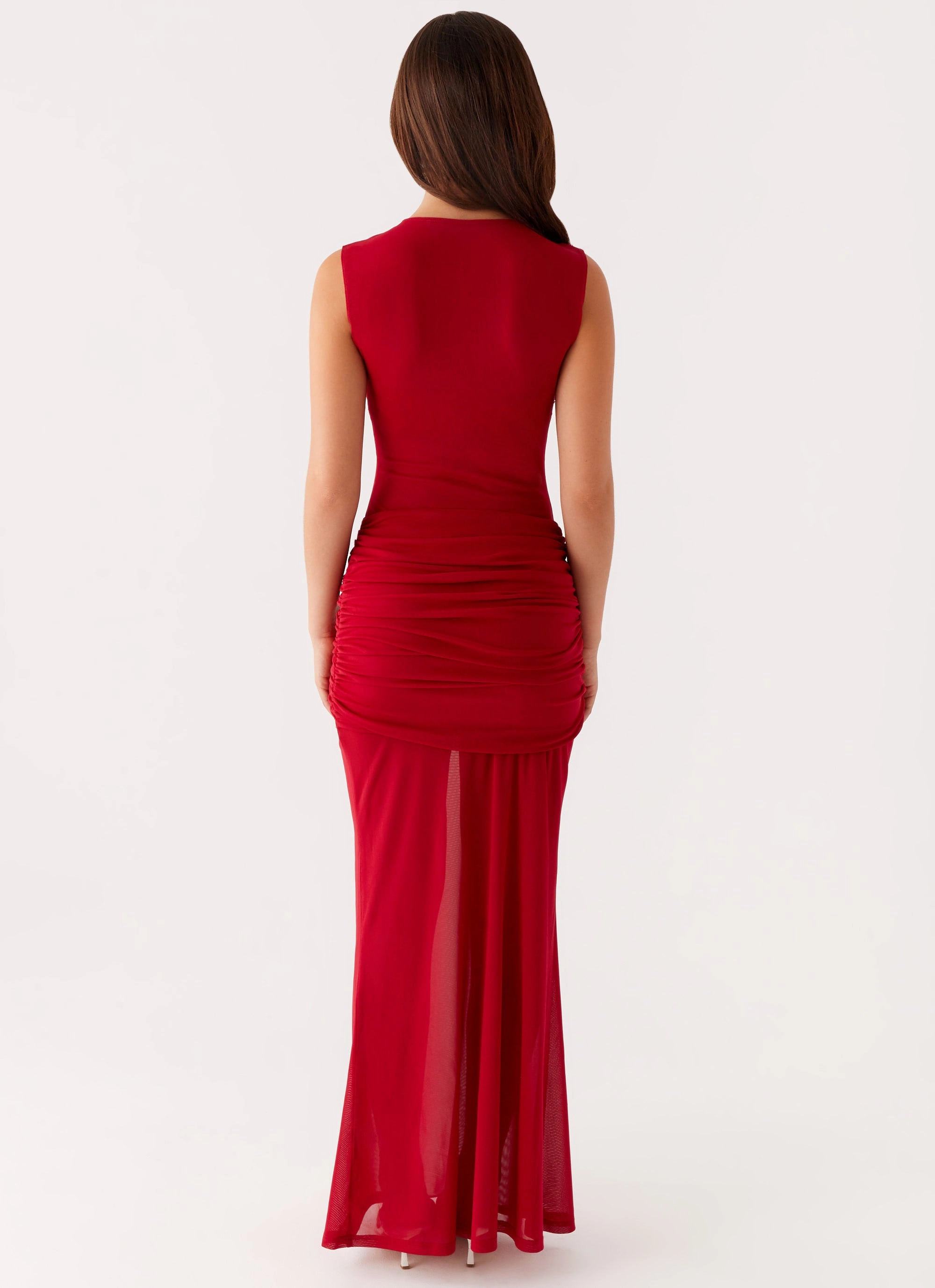 Worldwide Maxi Dress - Raspberry Non-Iron
