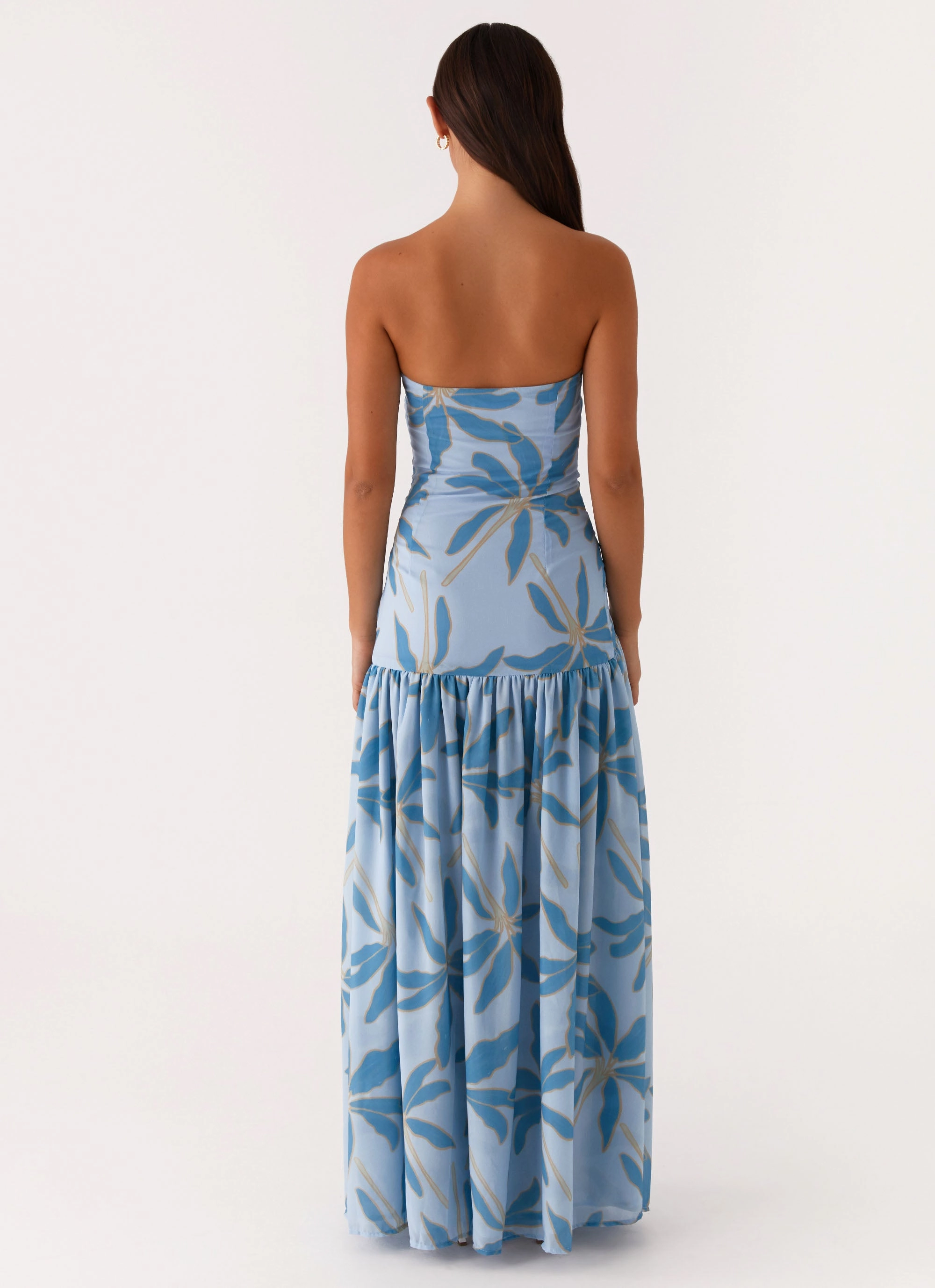 Comfortable and Flattering Eden Strapless Maxi Dress - Opulent Blue