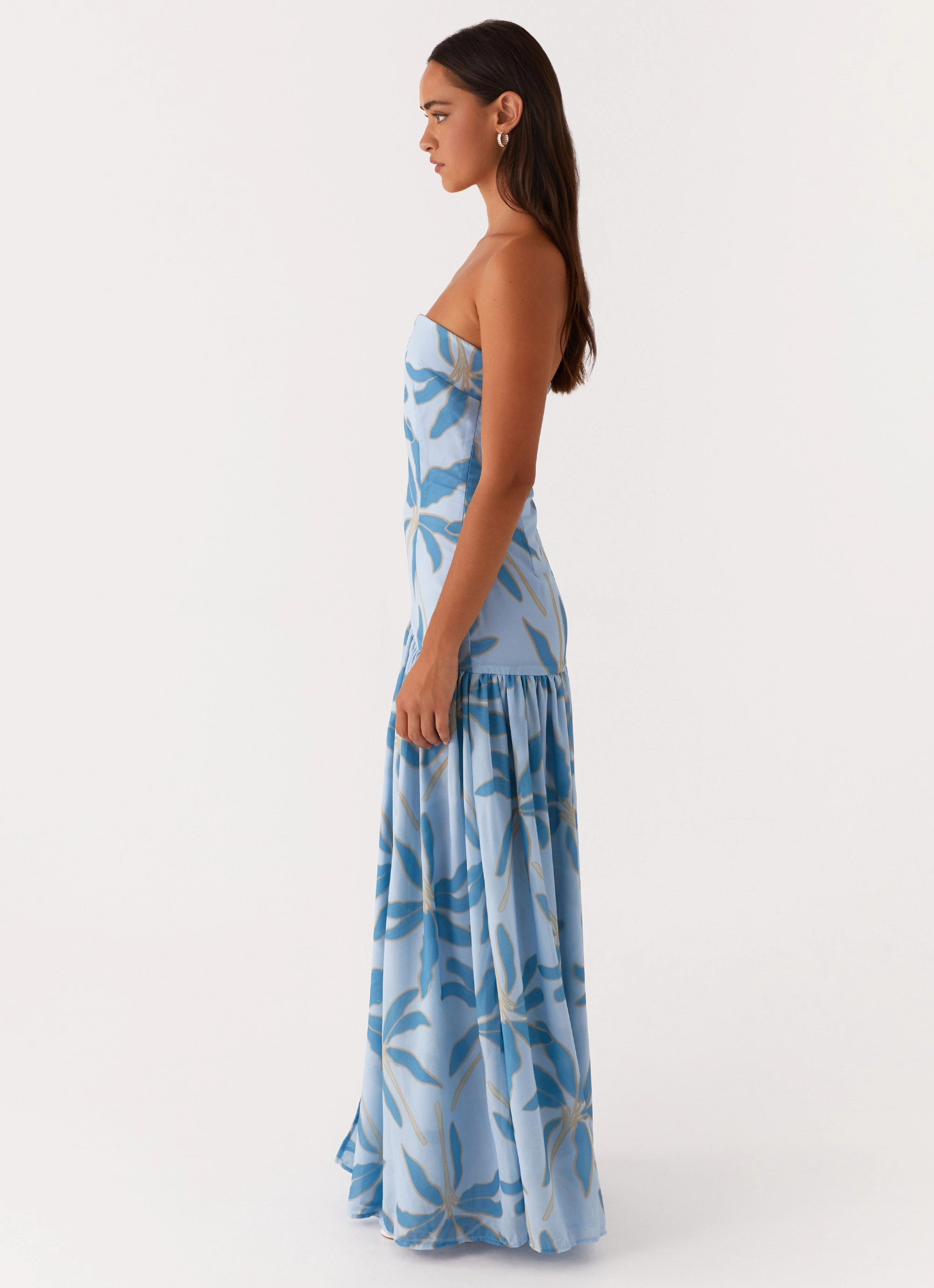 Eden Strapless Maxi Dress - Opulent Blue WaterRepellentCoating Timeless Style