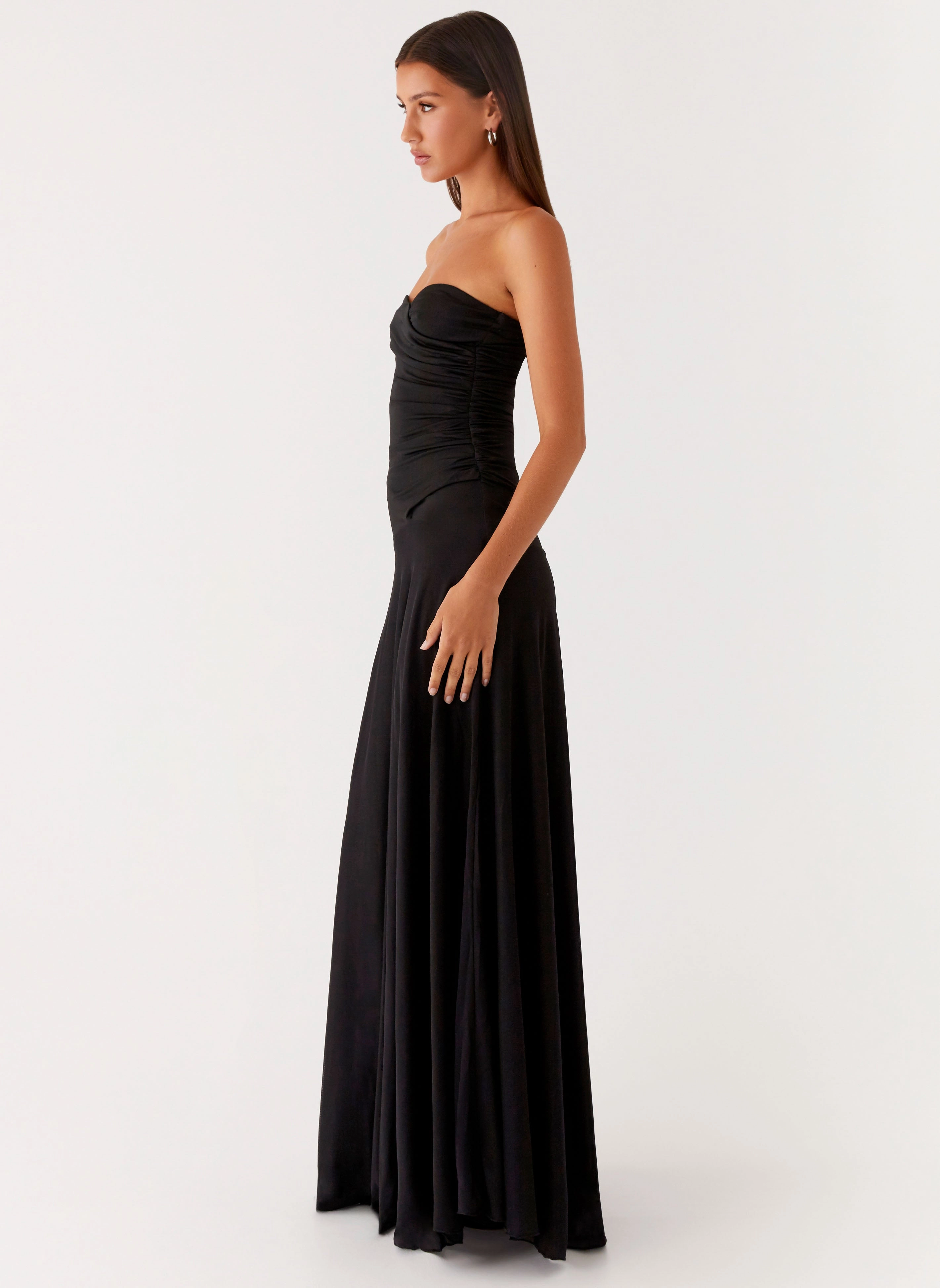 Ruben Maxi Dress - Black Soft Mesh