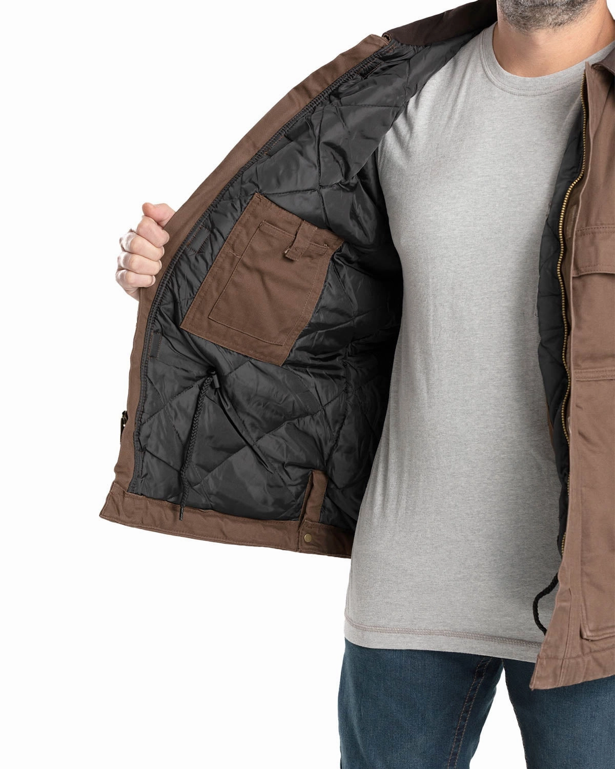 Berne Mens Bark 100% Cotton Chore Coat Anti Pilling Surface Treatment Anti Slip Shoulder Pads