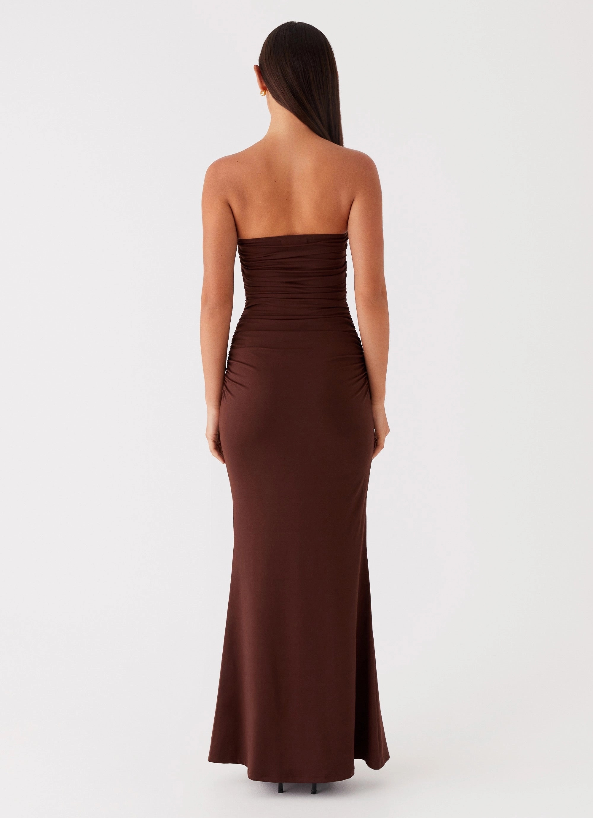 Vibrant Tone Evening Chic Rudy Maxi Dress - Brown