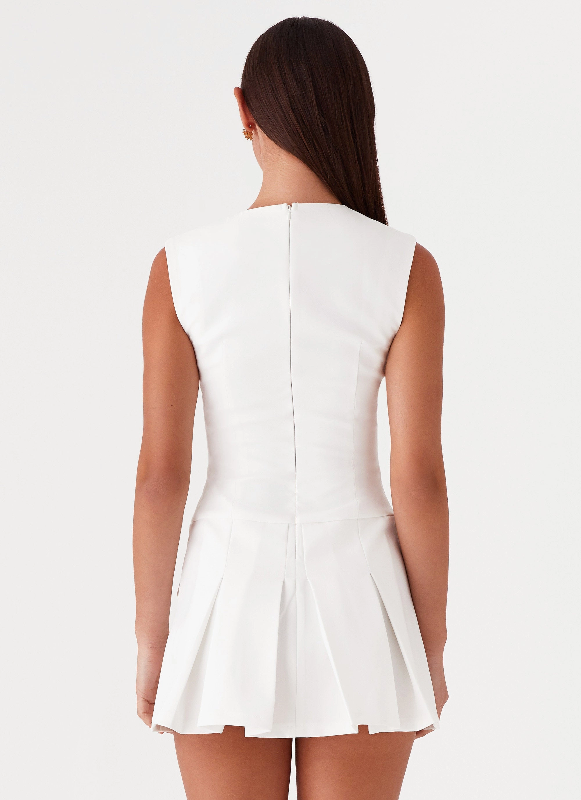 Cassia Mini Dress - White Perfect Mood Winter Wrap