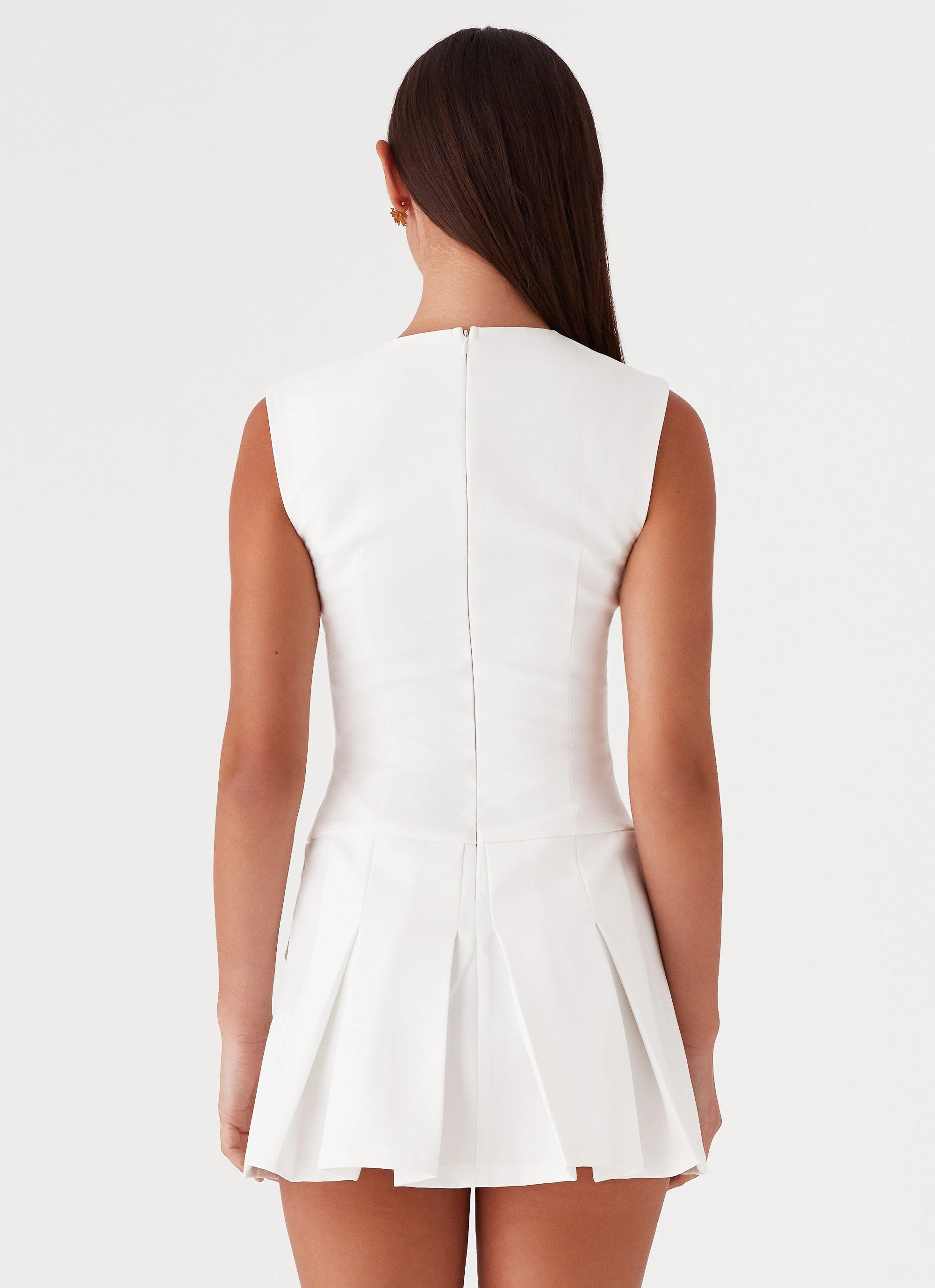 Cassia Mini Dress - White Refined Presence