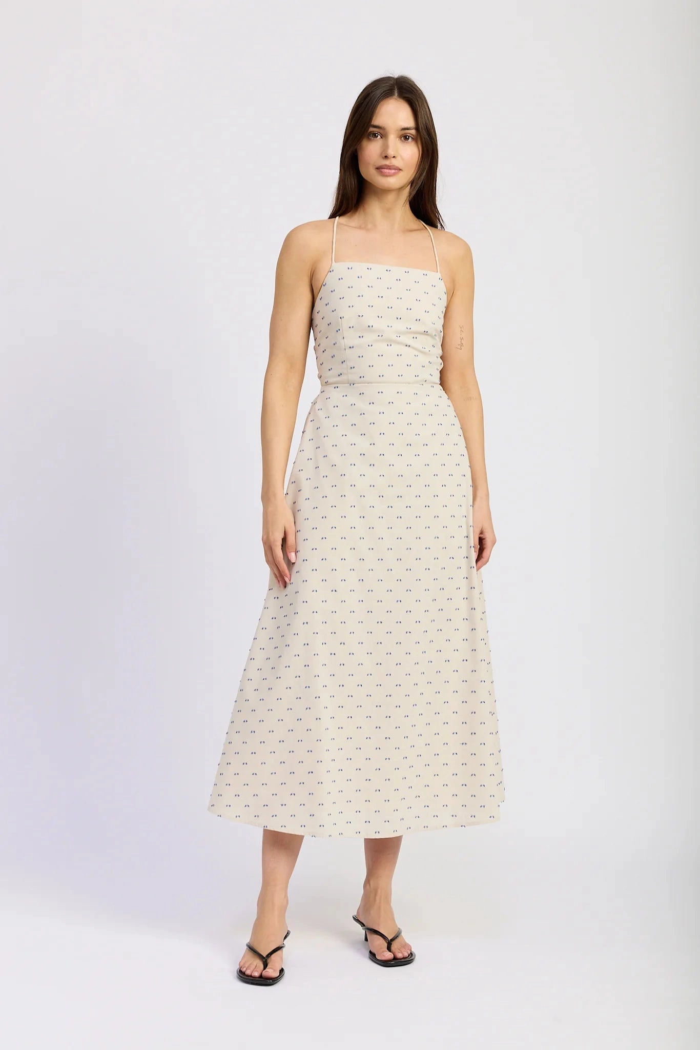 Donatella Maxi Dress Soft Neutral Dreamy Flow