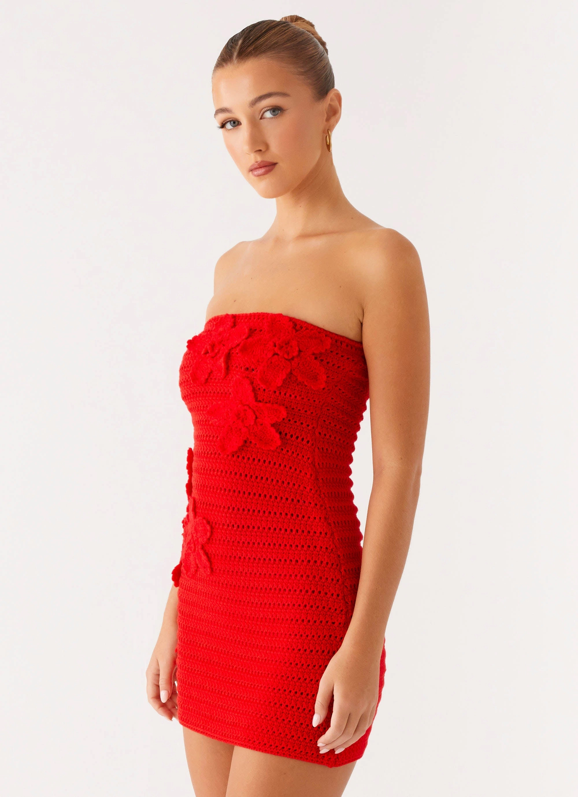 Sleek Silhouette Sicily Mini Dress - Red