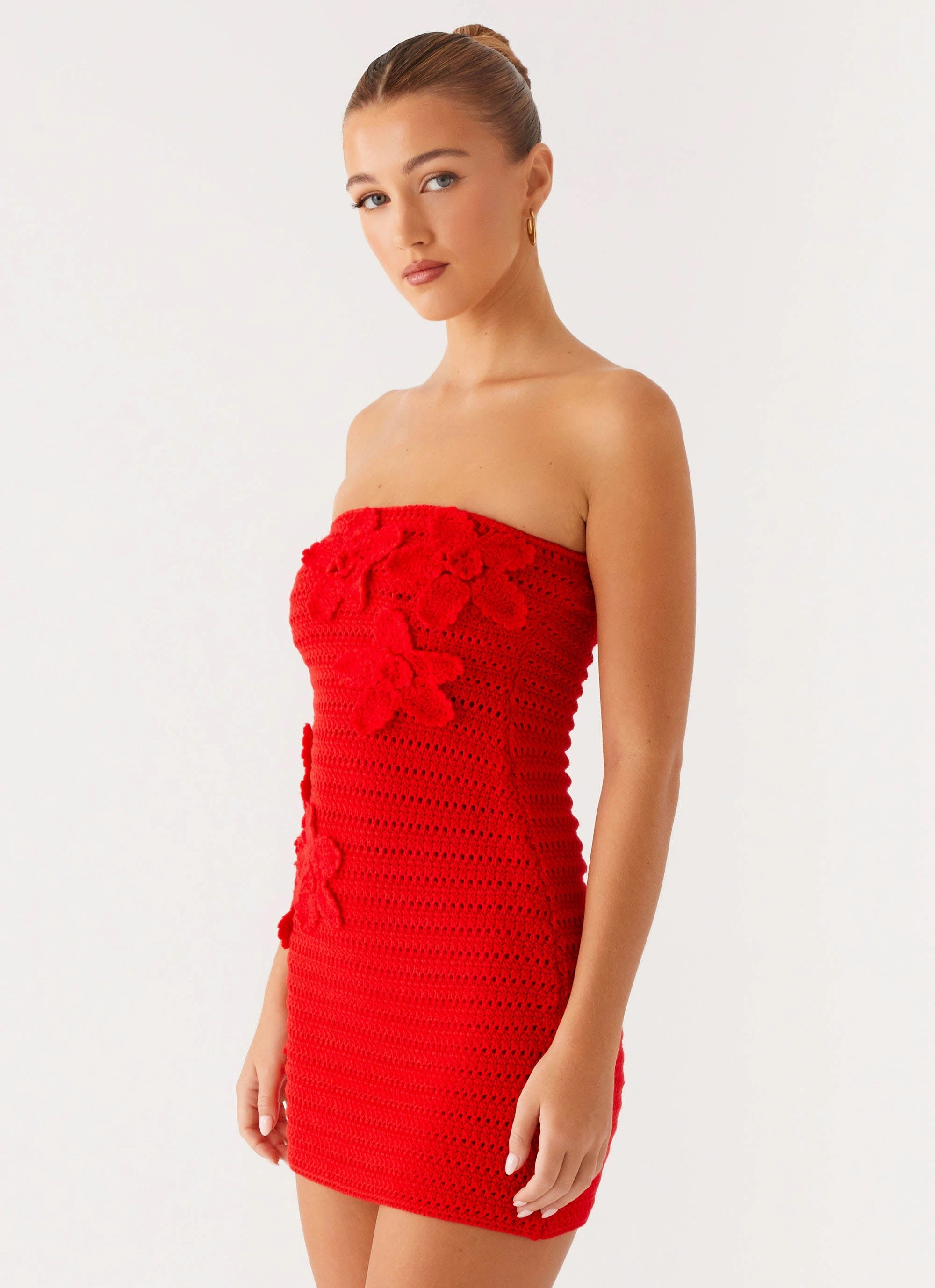 Sicily Mini Dress - Red Modest Light