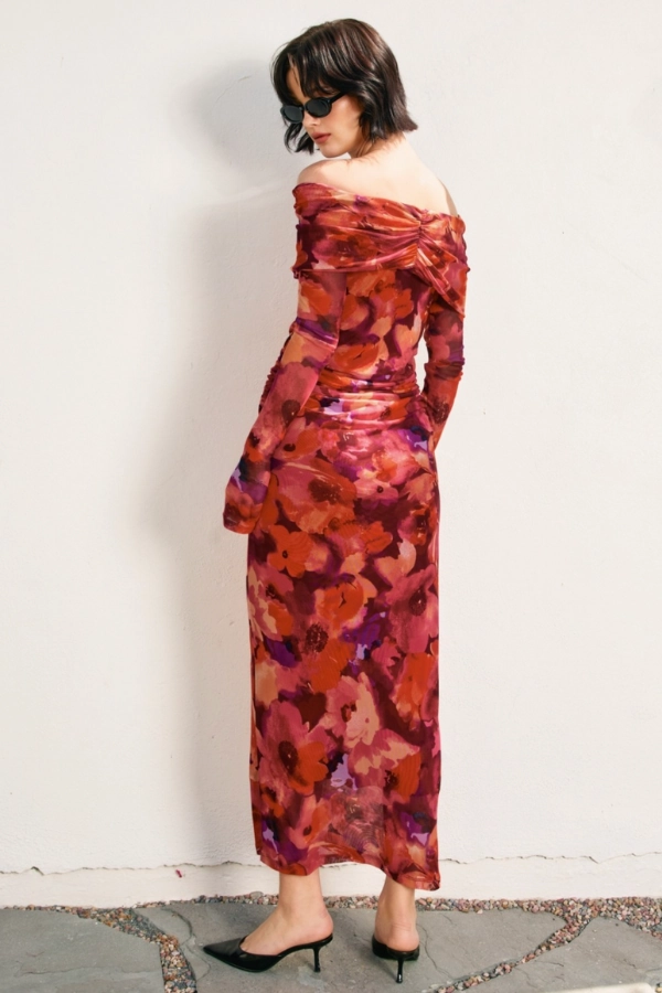 Dancing With Love Mesh Maxi Dress Casual Comfort Wear