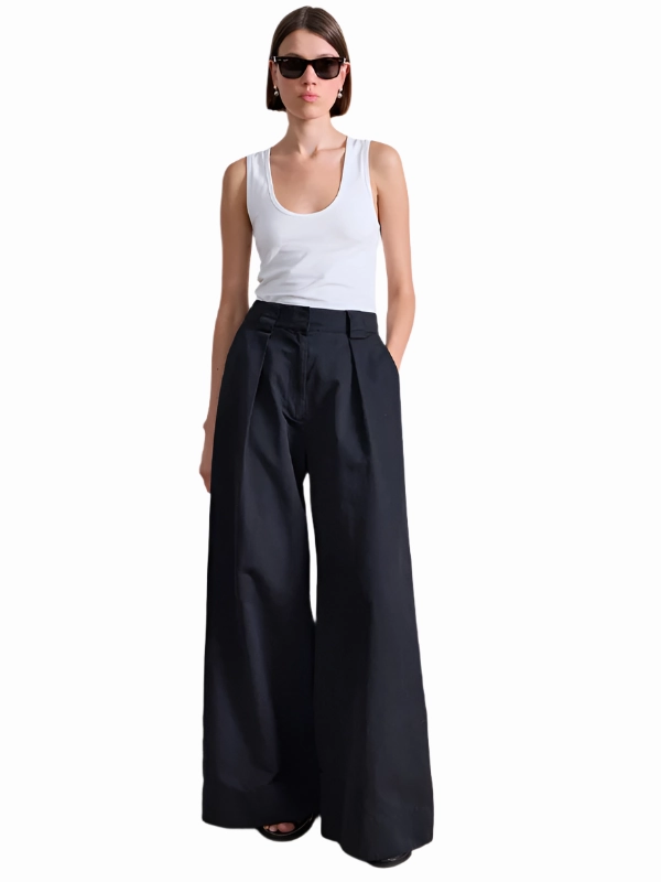 Eli Wide Leg Pant in Black Sporty Appeal Classic Design