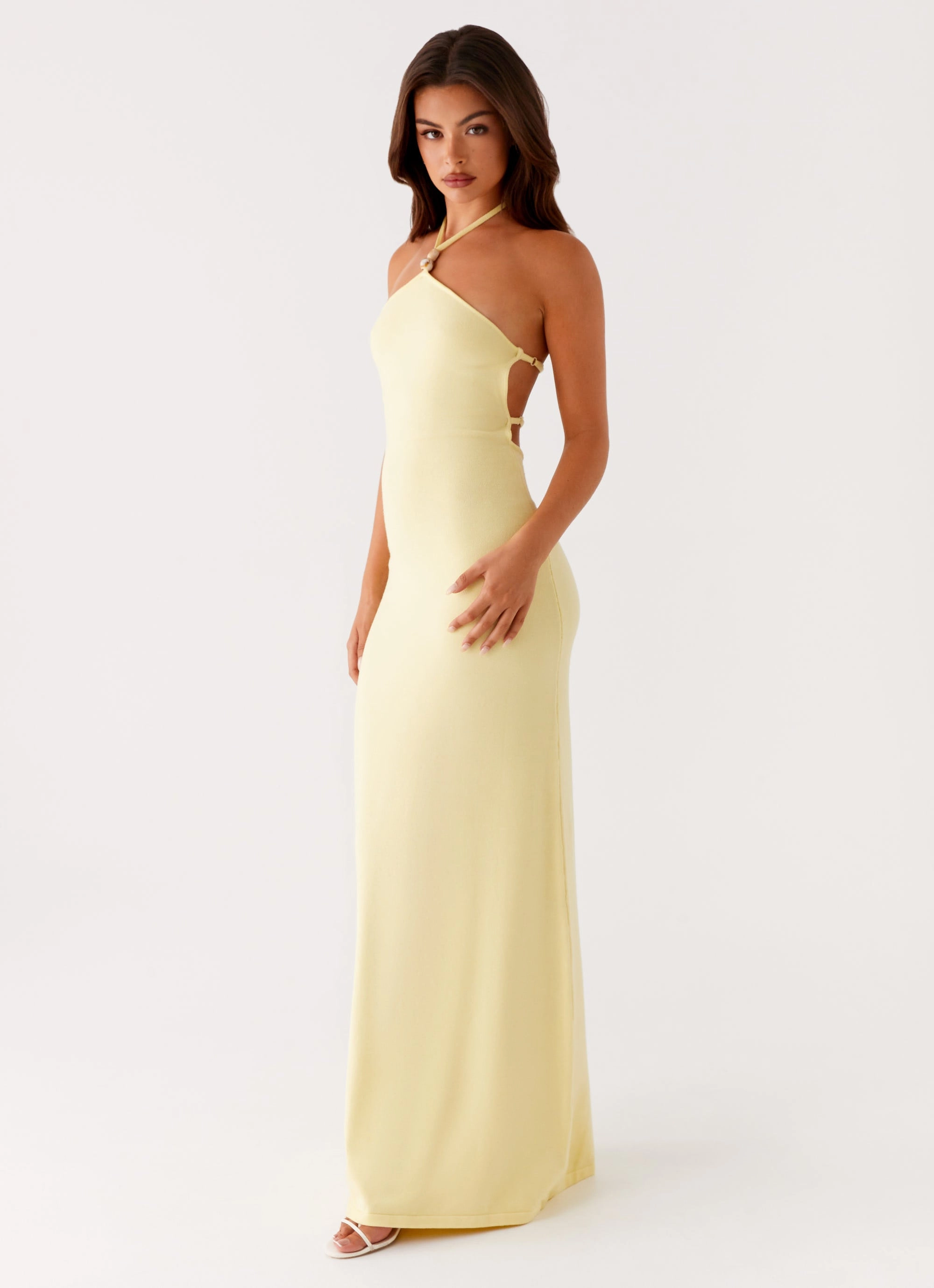 Classic Look Elisha Knit Maxi Dress - Yellow
