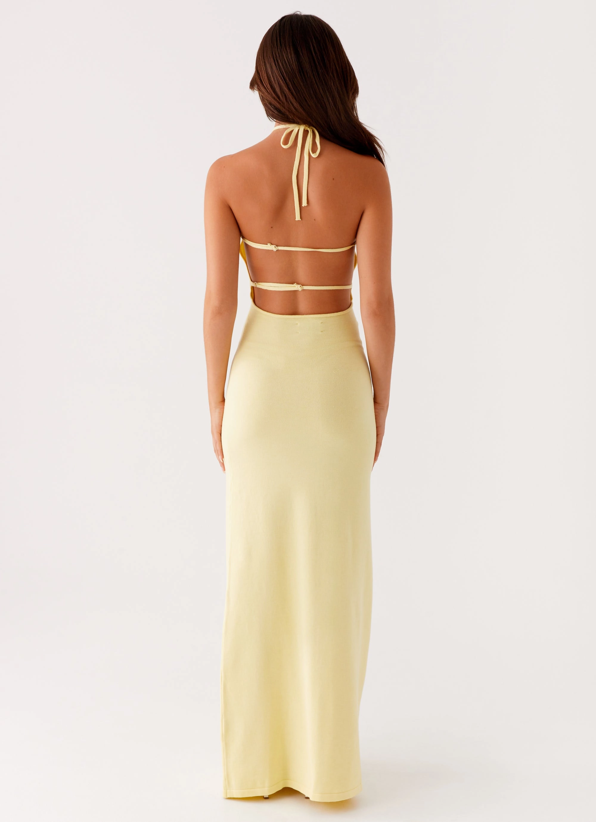 Elisha Knit Maxi Dress - Yellow Timeless Line