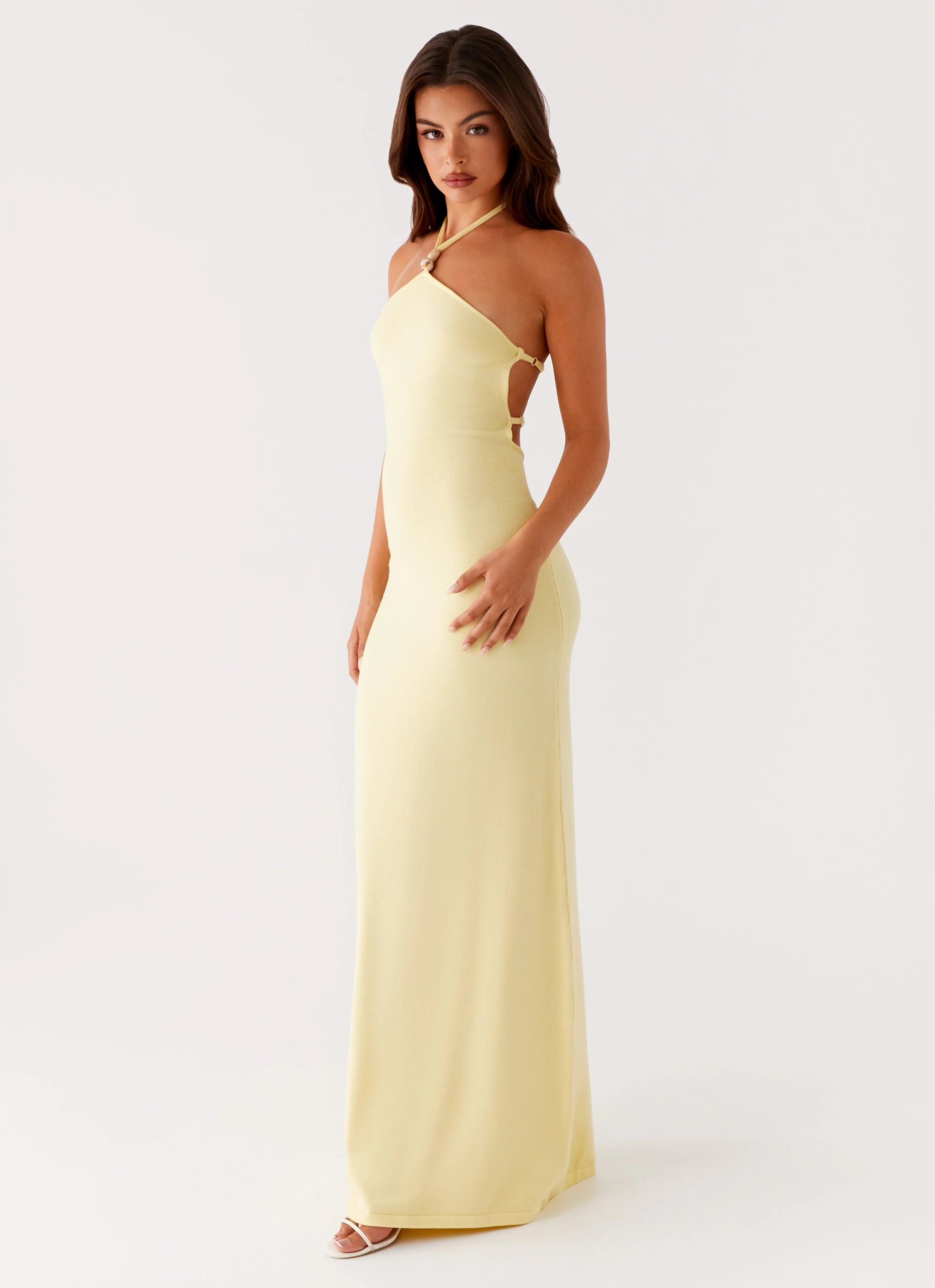 Neutral Flow Elisha Knit Maxi Dress - Yellow