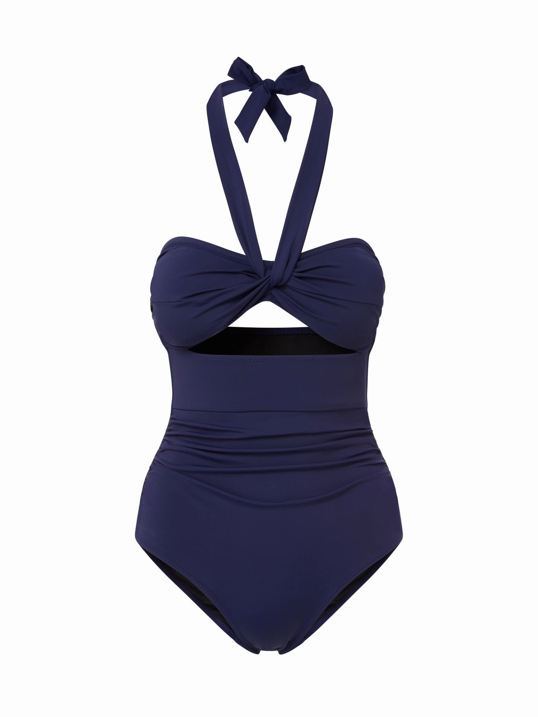 Ella One Piece Navy Satin Sand Resistant Fabric Comfort Swim