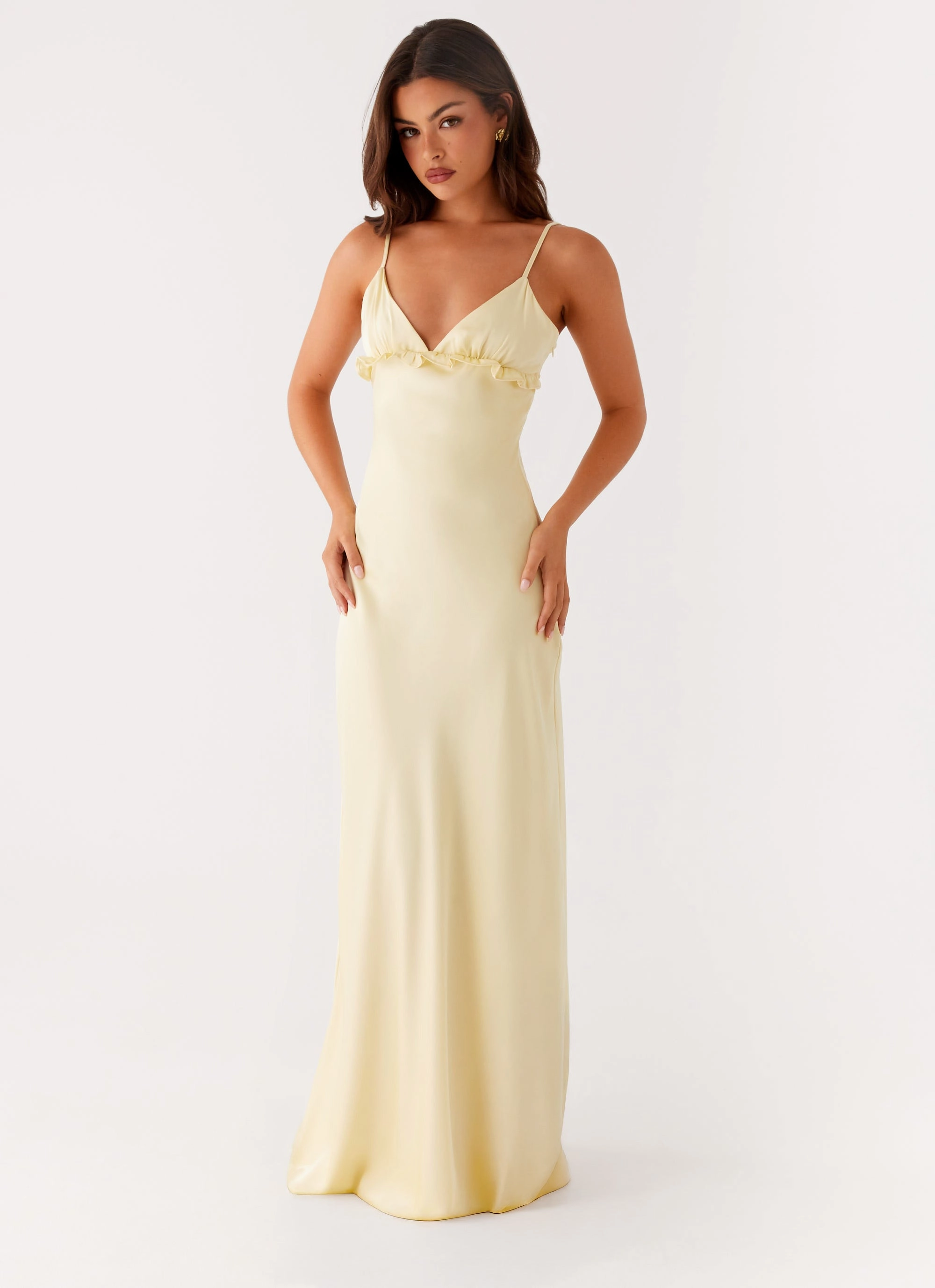 Relaxed Style Polished look dress Elona Maxi Dress - Baby Yellow