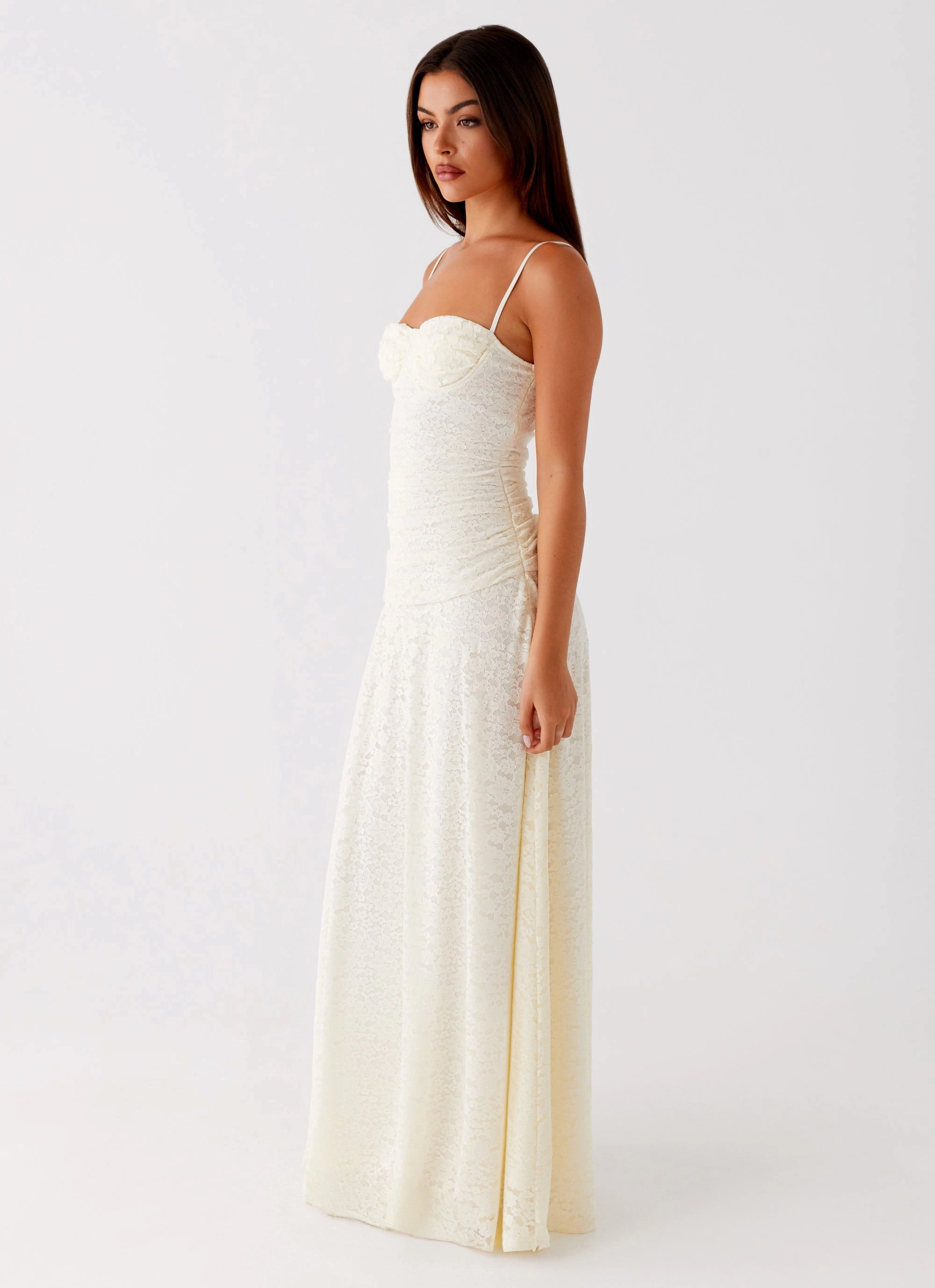 Layered Design Stylish Appeal Elsa Maxi Dress - Ivory