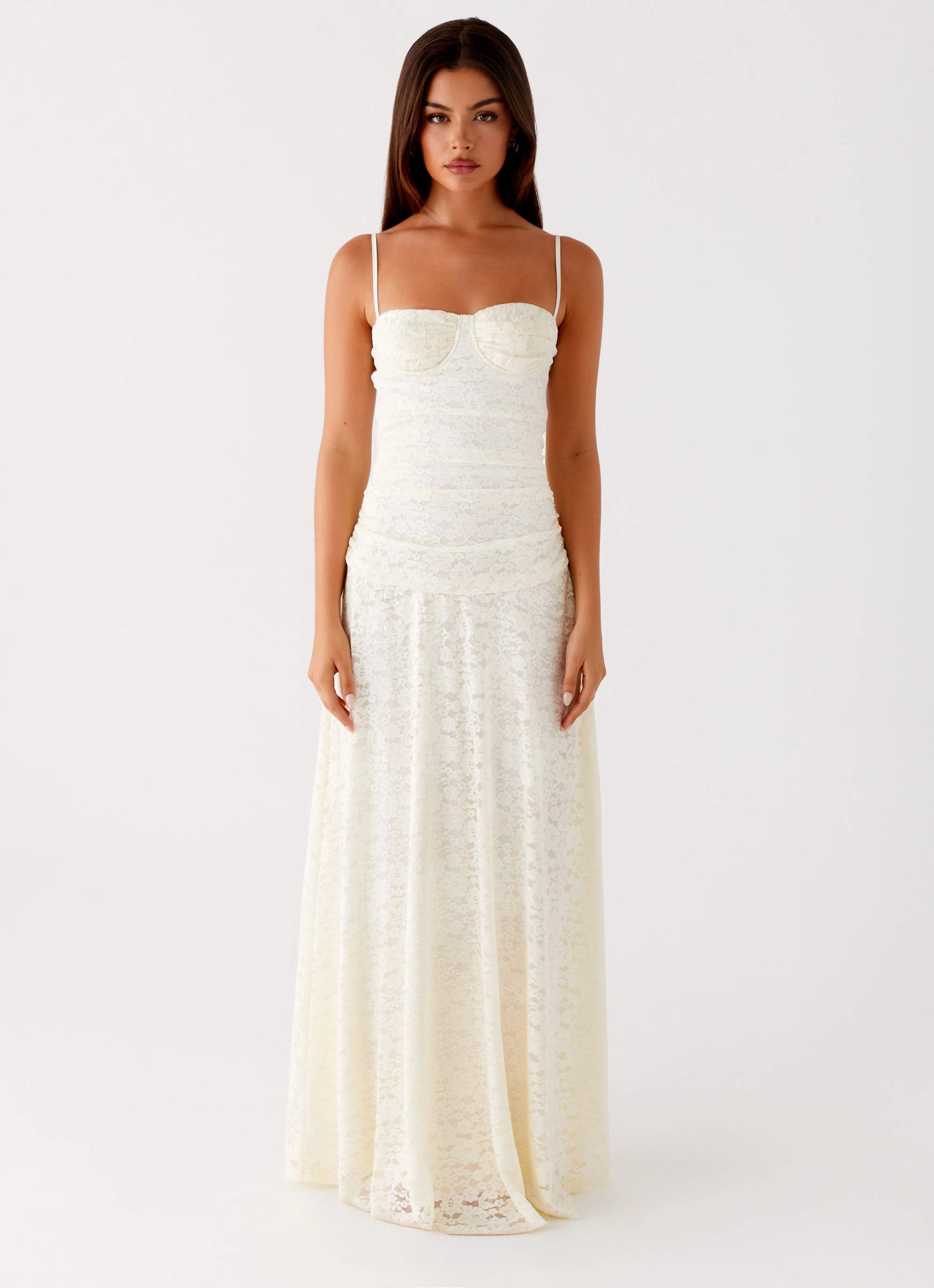 Elsa Maxi Dress - Ivory Subtle Fit Free Step