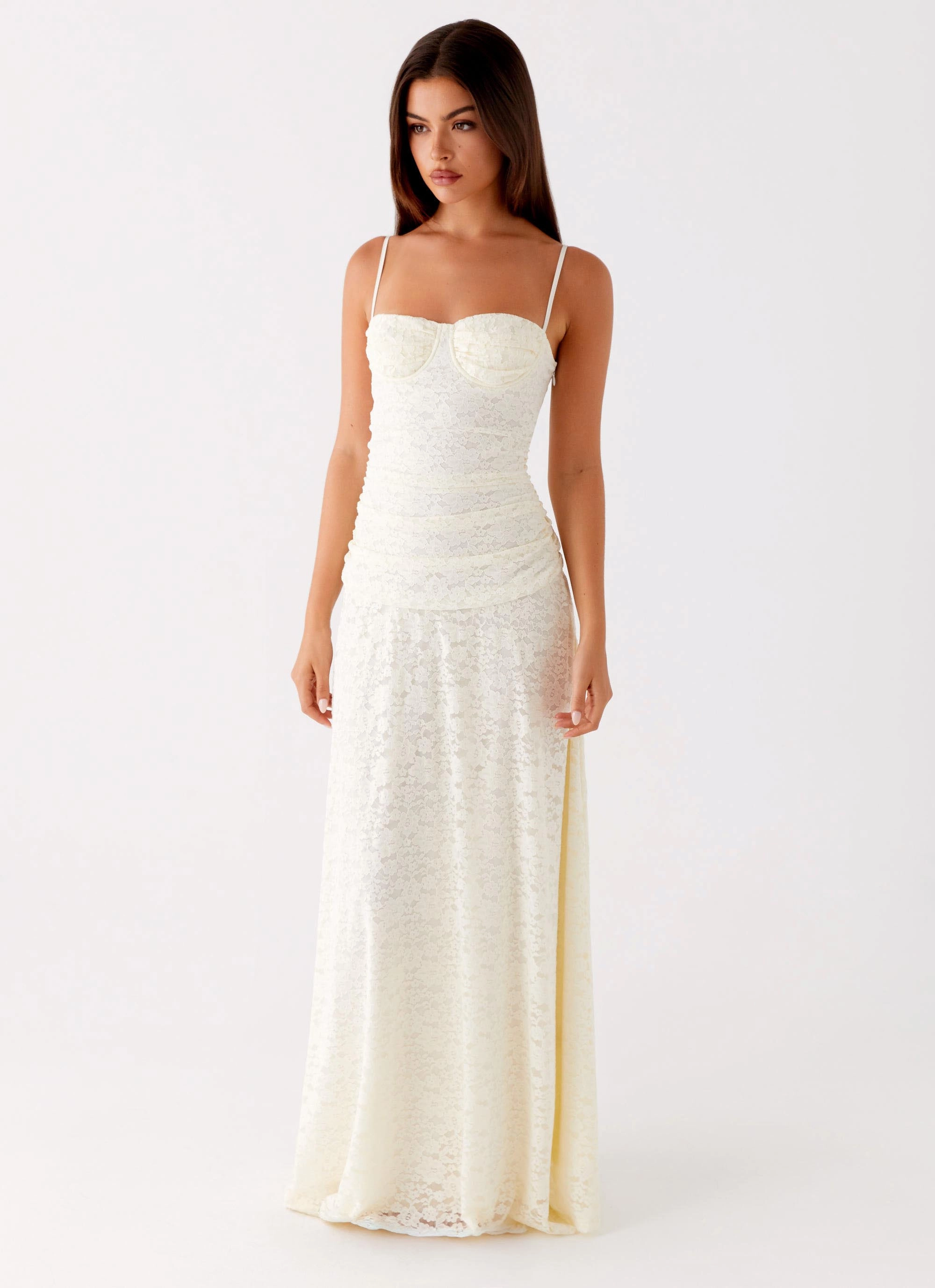 Elsa Maxi Dress - Ivory Fashion-forward day dress