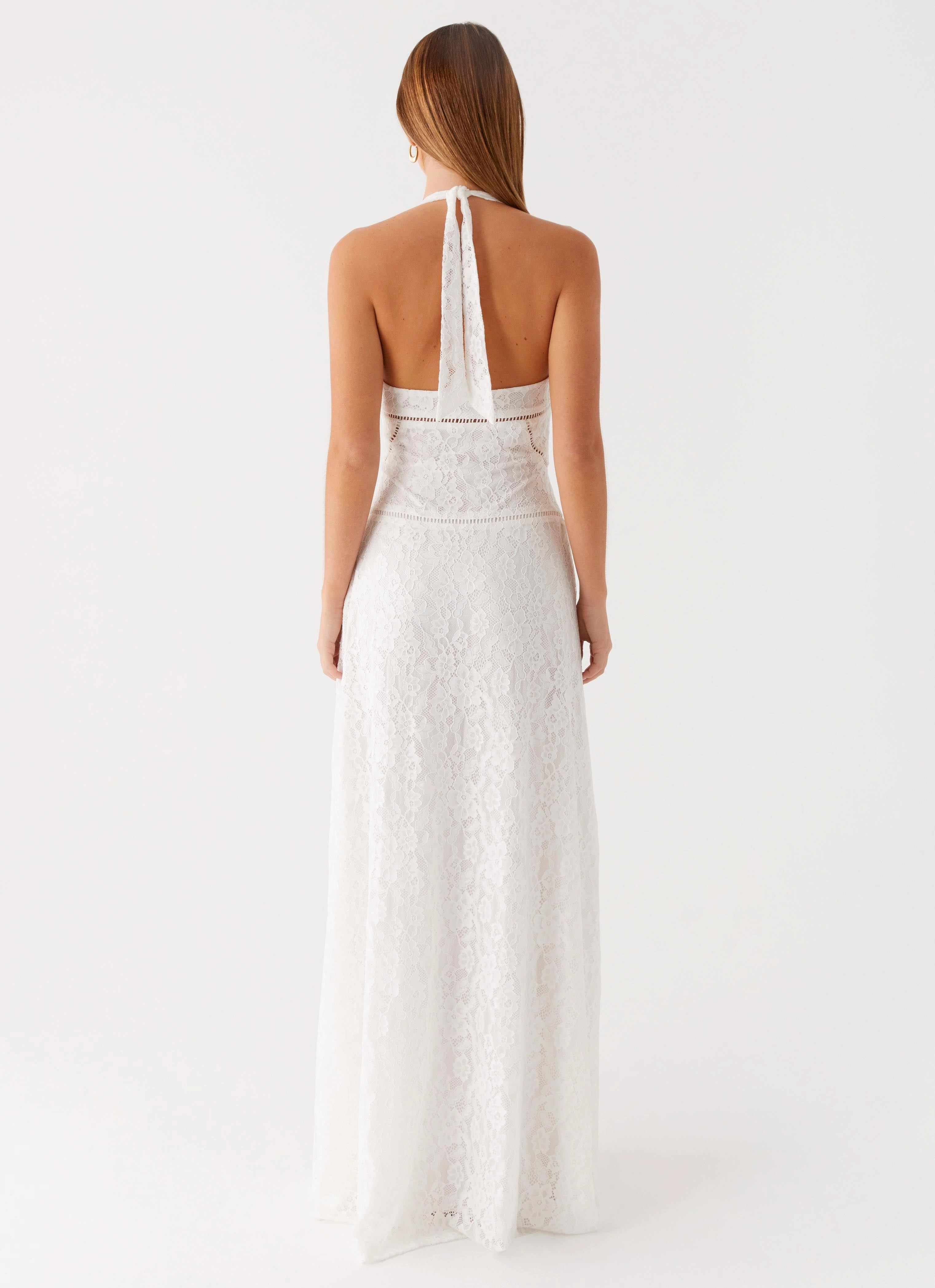 Belt Waist Chic Tailoring Ember Valley Maxi Dress - Ivory