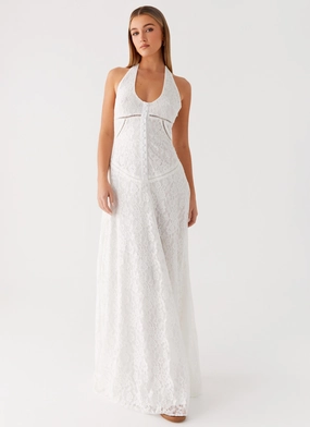 Ember Valley Maxi Dress - Ivory Light Elegance
