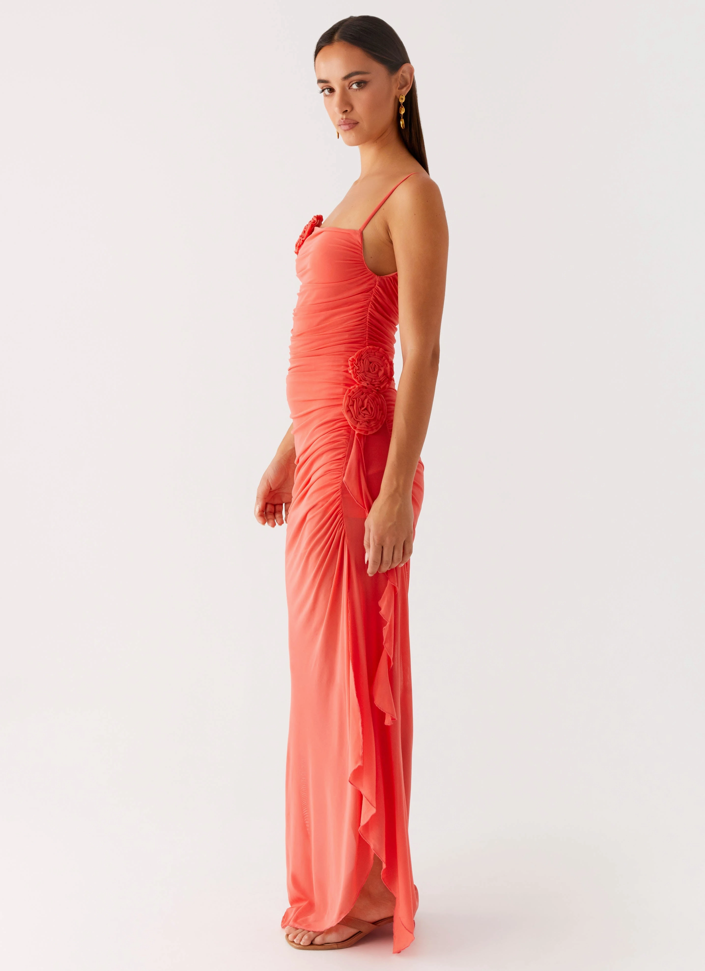 Kind Light Party Safe Louana Maxi Dress - Coral