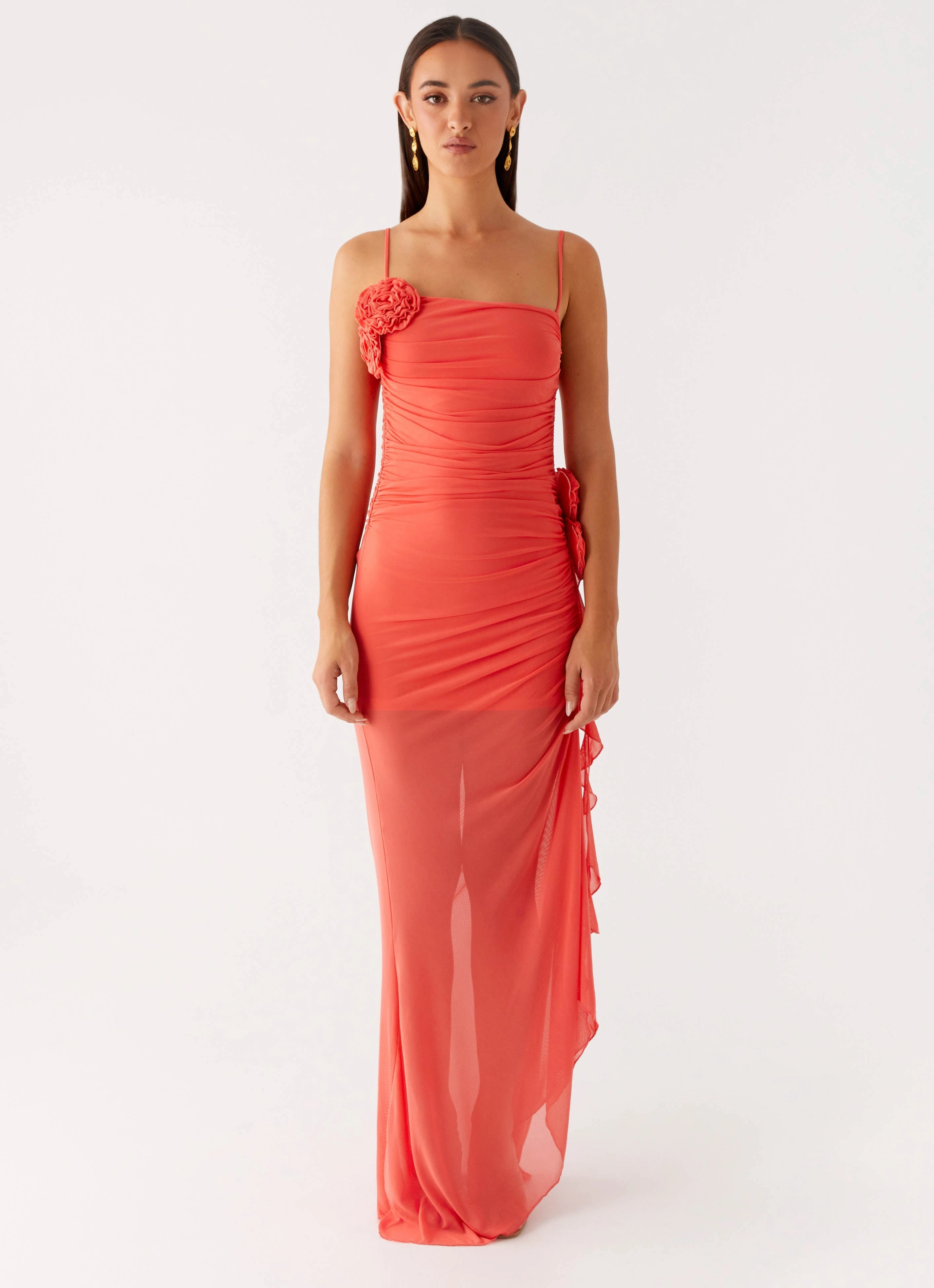 Gentle Flow Subtle Charm Louana Maxi Dress - Coral
