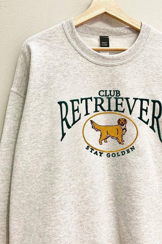 Smart Fashion Embroidered Retriever Club Sweatshirt  S-XL
