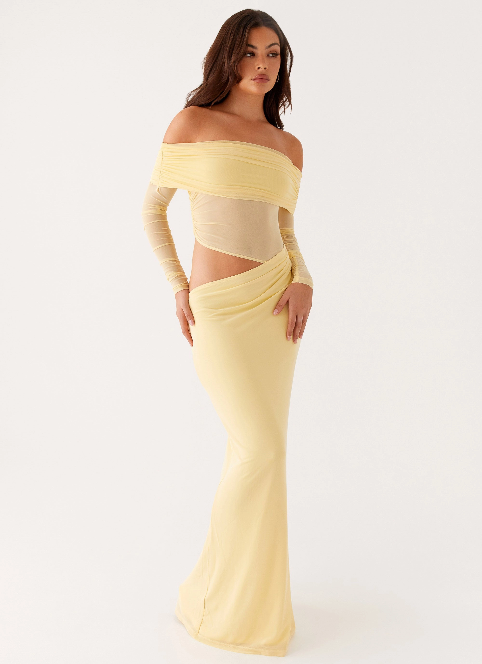 Emery Maxi Dress - Yellow Relaxed Movement Airy Movement