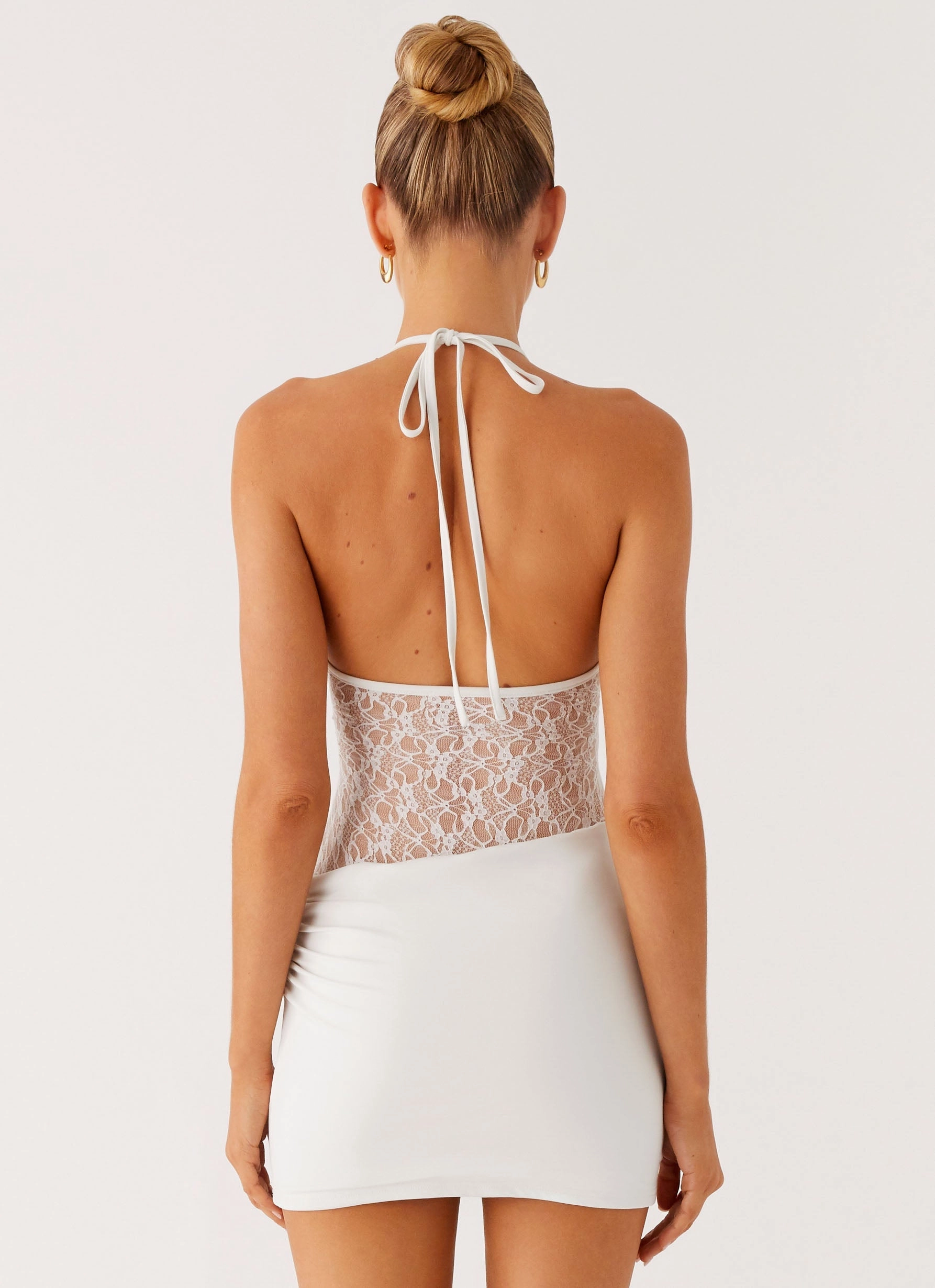 Enchant Lace Mini Dress - Ivory Comfy Look