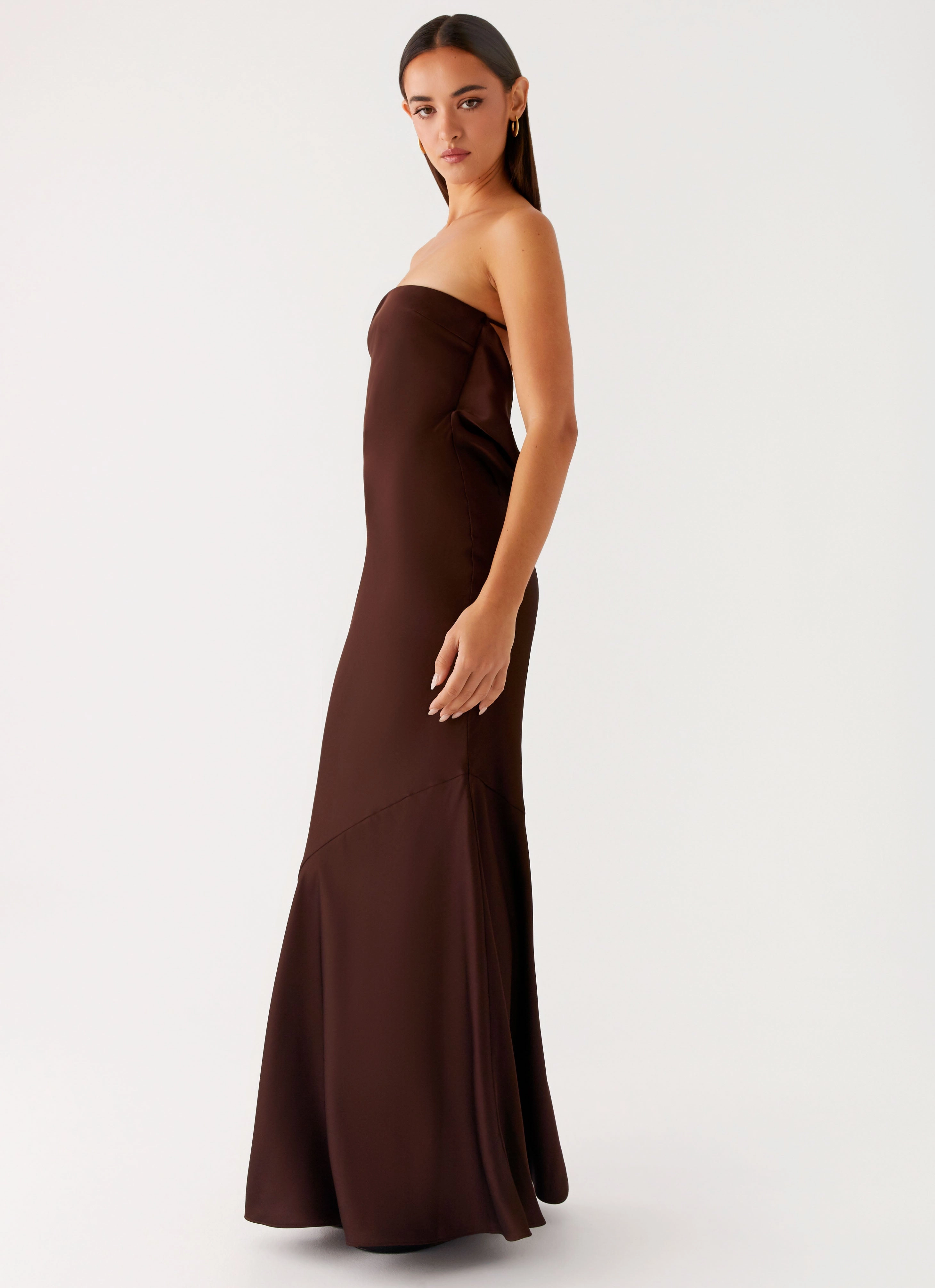 Endless Nights Maxi Dress - Chocolate Lace-Trim Minimal Outfit
