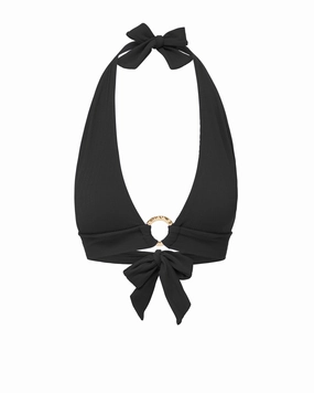 Erin Top In Black Texture Practical Choice