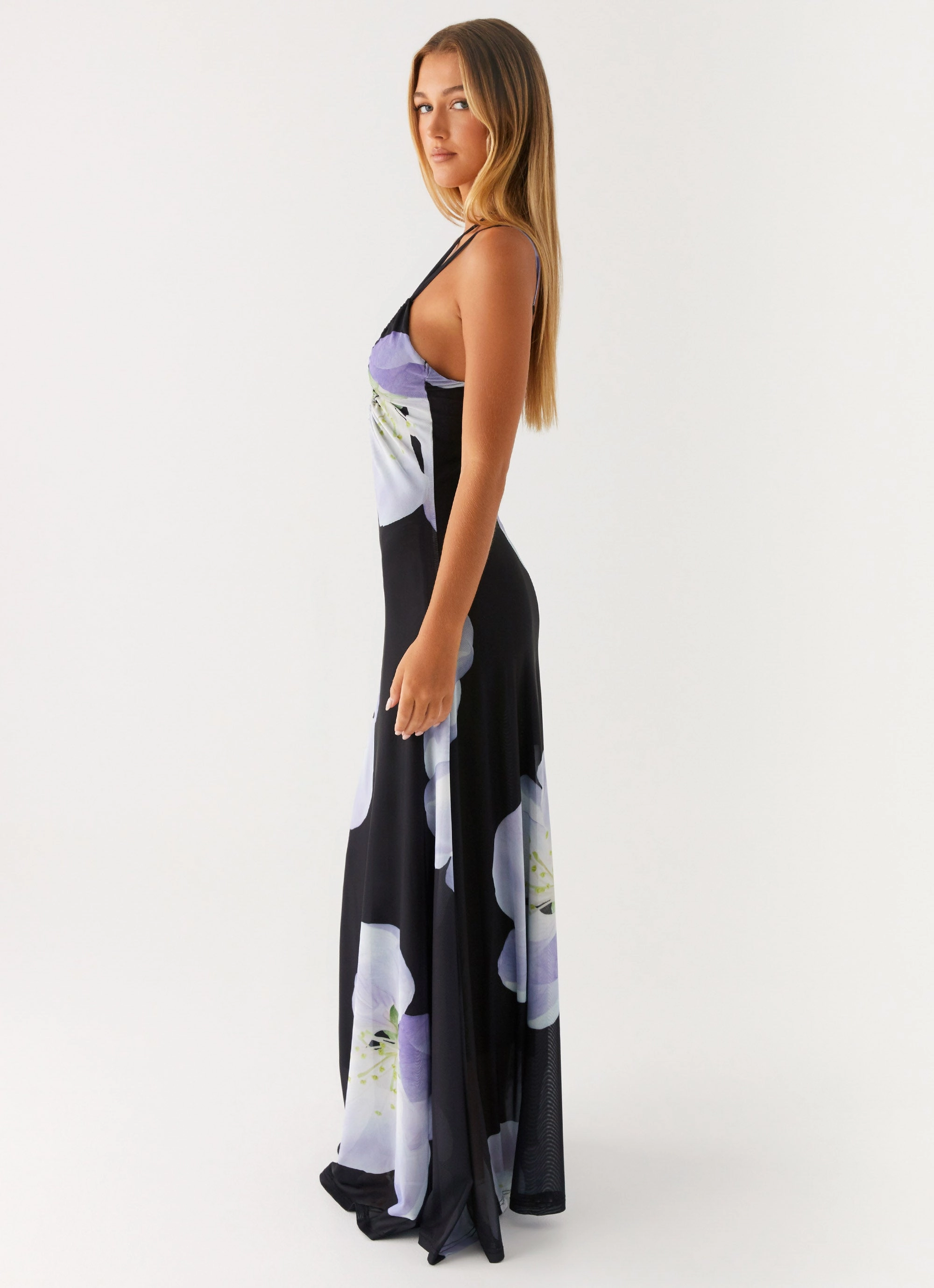 Enrika Maxi Dress - Flower Print Cafe Vibe windproof