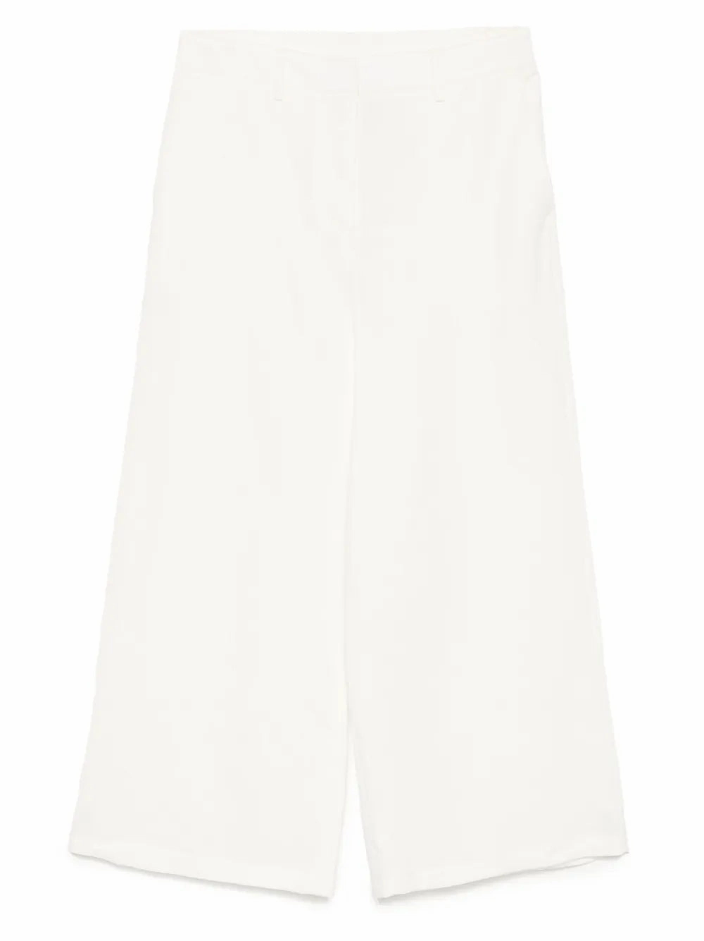 Cropped Howard Pant in Ivory Flexible Cut No Gap Waistband