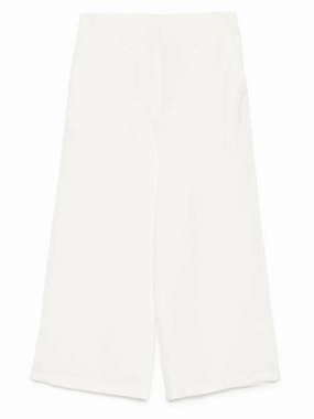 Cropped Howard Pant in Ivory Flexible Cut No Gap Waistband
