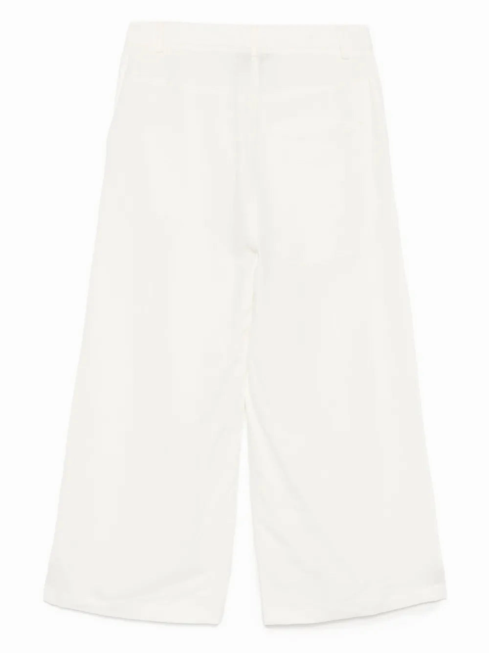 SturdyBeltLoops Back pockets Cropped Howard Pant in Ivory