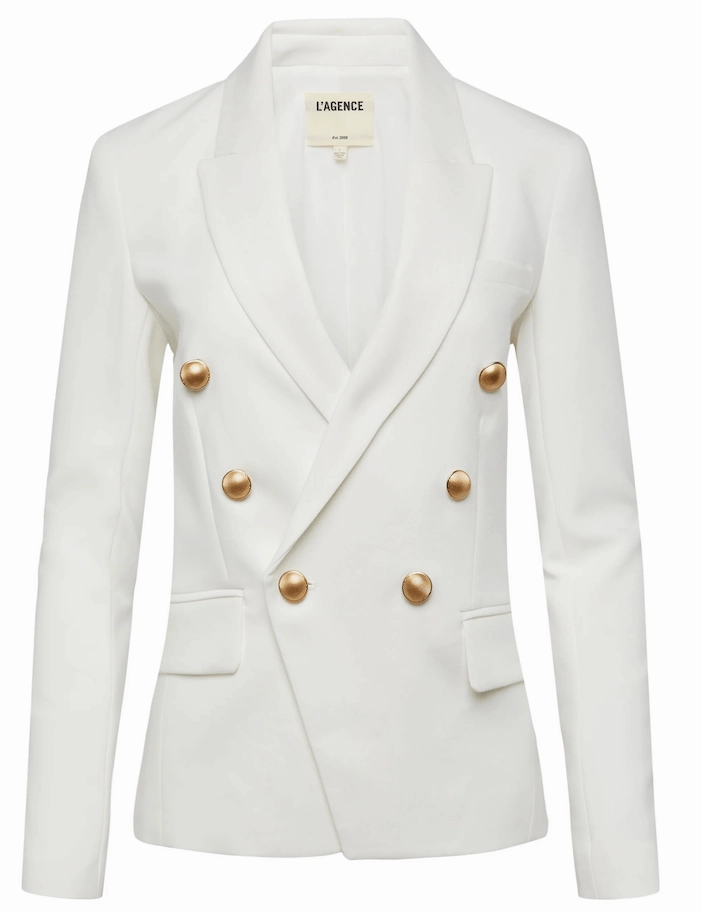 Urban Fit Look Non Bulky Profile L'Agence Kenzie Double Breasted Blazer