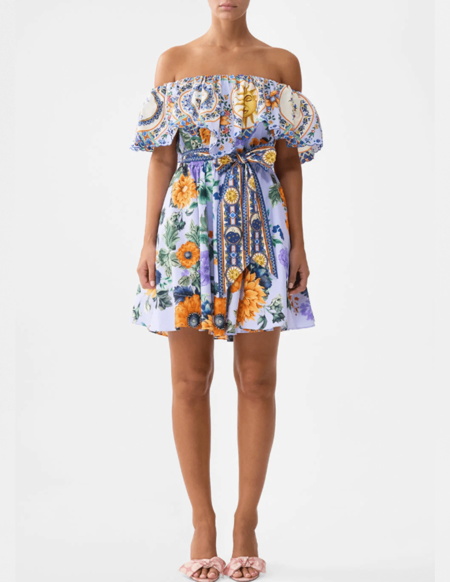 Comfortable Layers Camilla Shoulder Frill Mini Dress