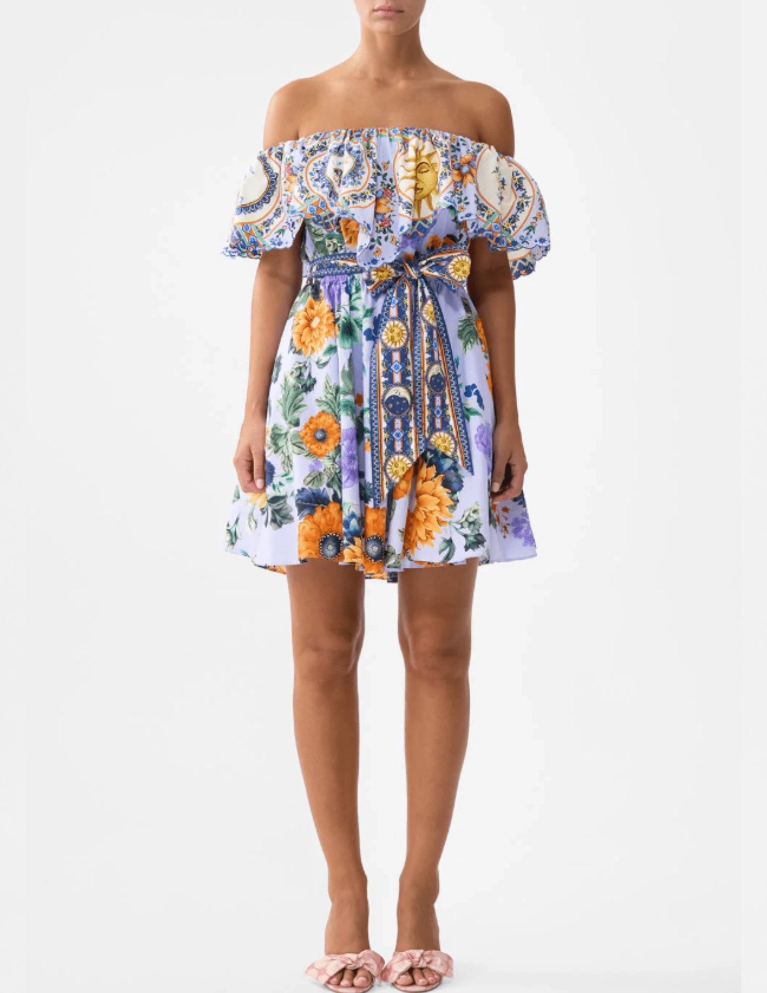 City Flow Smooth Blend Camilla Shoulder Frill Mini Dress