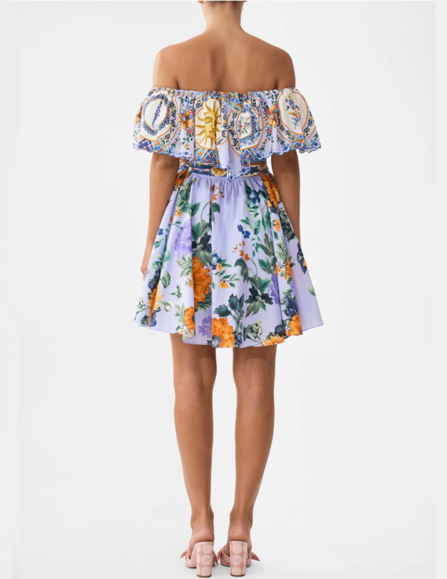 Camilla Shoulder Frill Mini Dress Relax Feel