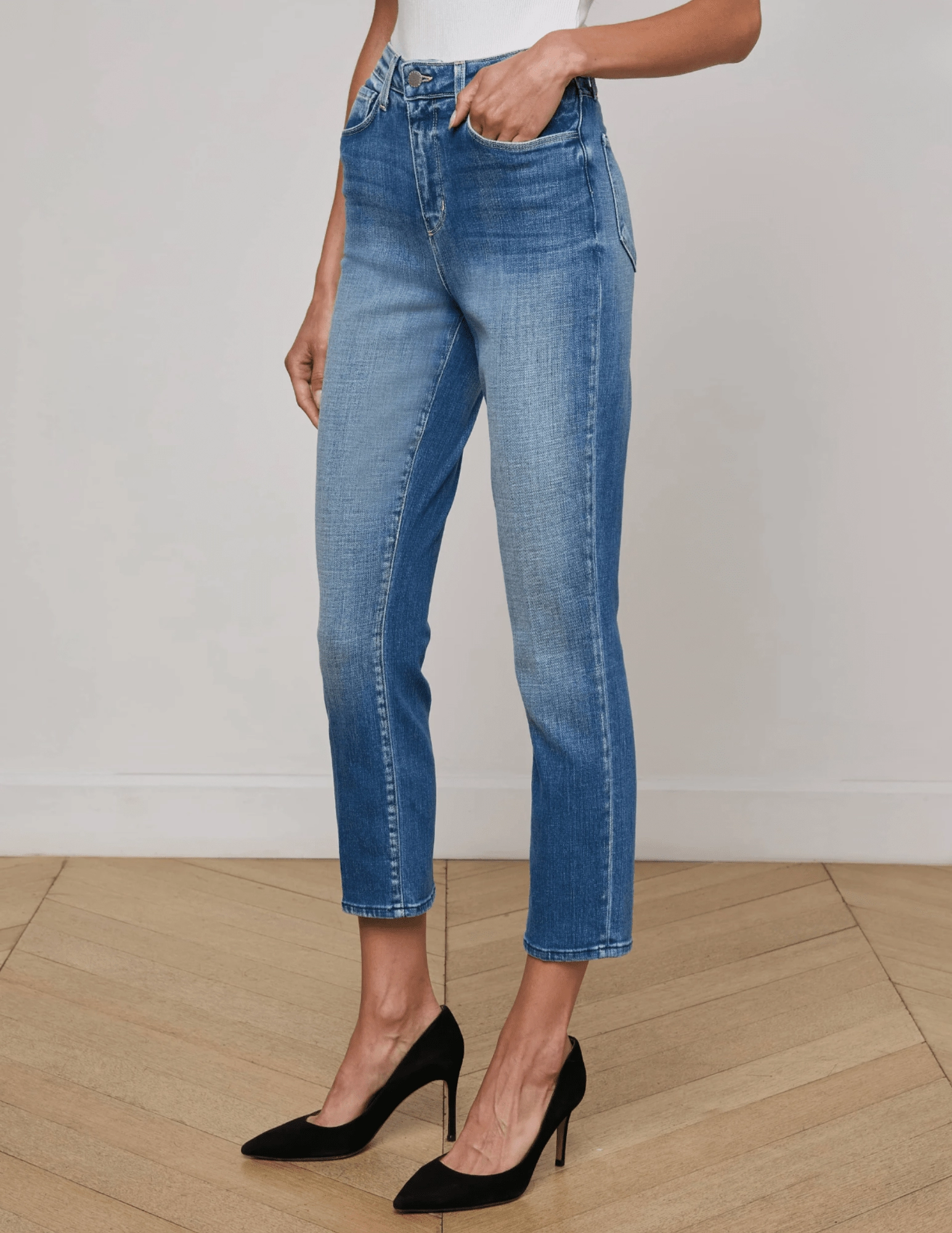 Routine Style Ever Versatile L'AGENCE Celestia Ultra High Rise Slim Jeans in Hayward