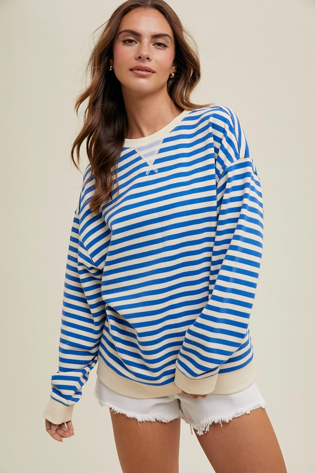 Ivy Striped Crewneck BreathableBack