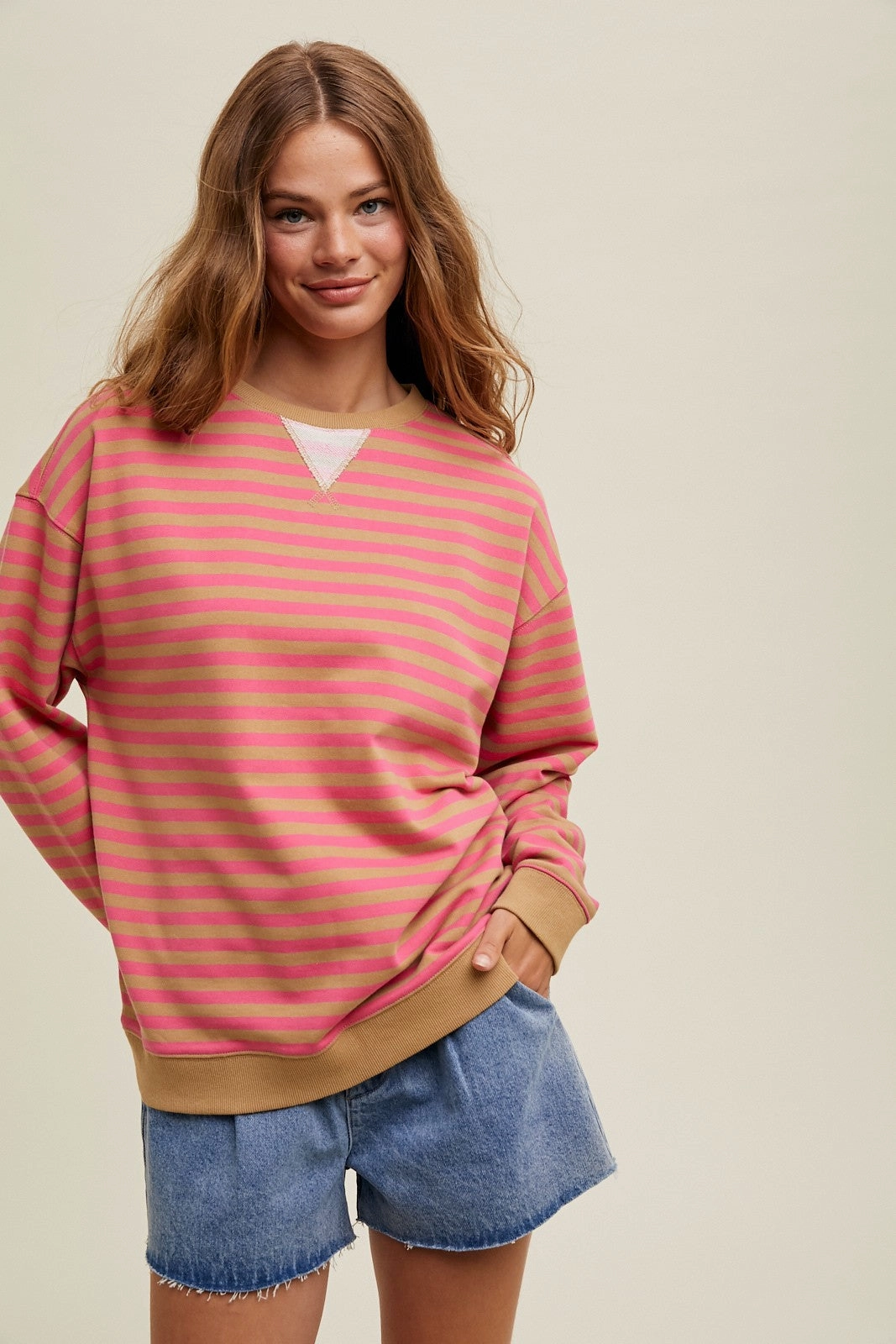 Ivy Striped Crewneck Snuggle Layers Modern Look