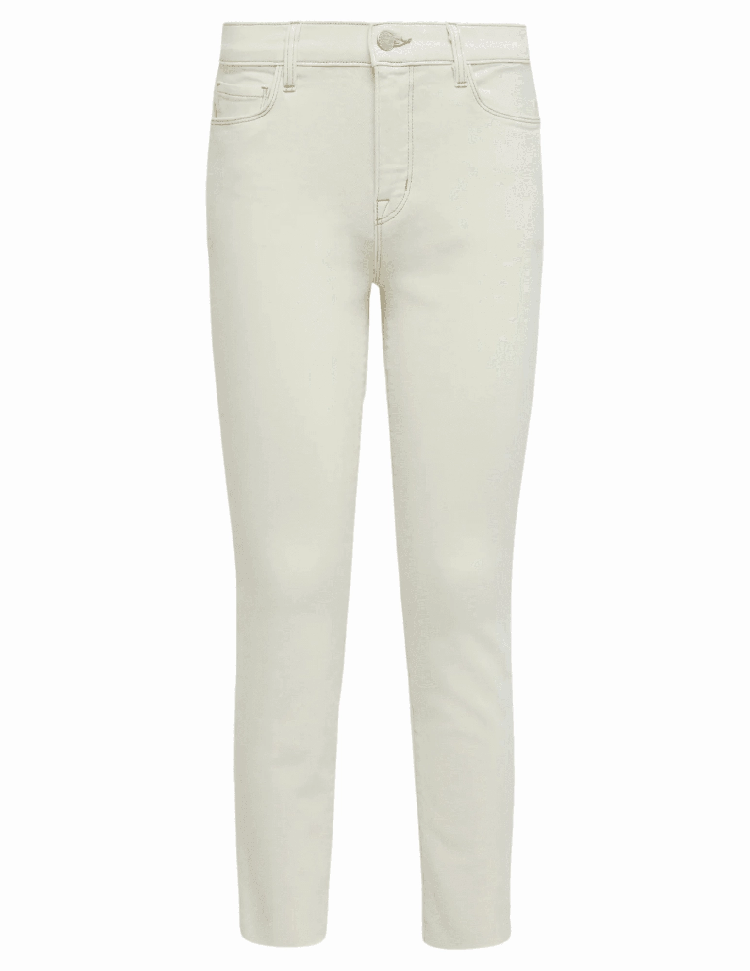 No Fuss Wear L??AGENCE Sada High Rise Cropped Slim Jeans in Macadamia