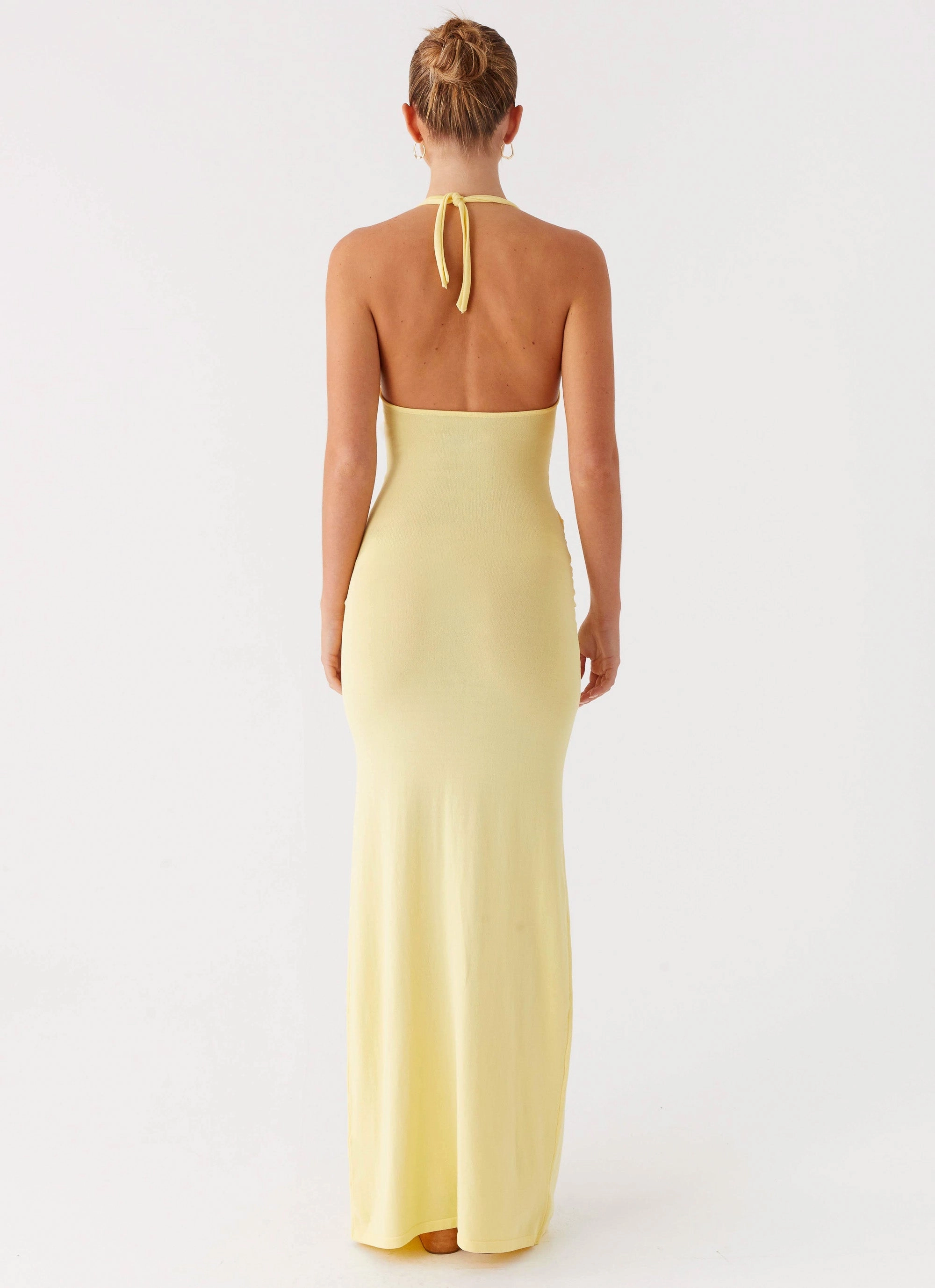 Pina Colada Knit Maxi Dress - Yellow Charming Style Sophisticated Design
