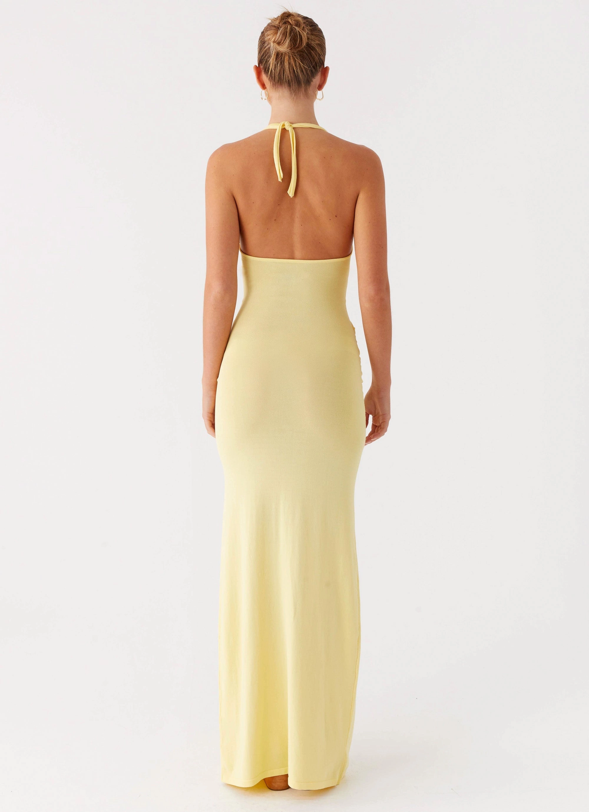 Pina Colada Knit Maxi Dress - Yellow Golden Scene