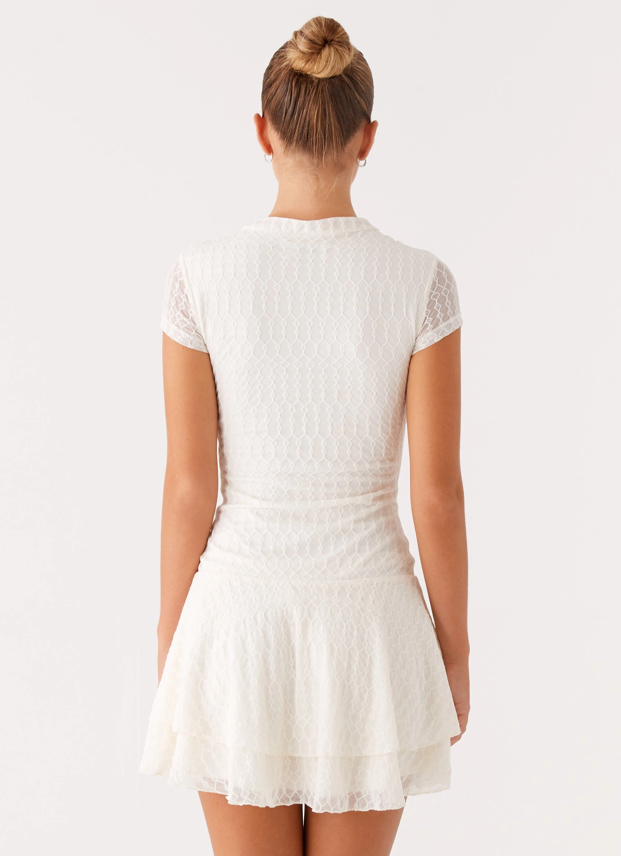 Water-Repellent-Finish Esty Mini Dress - Ivory