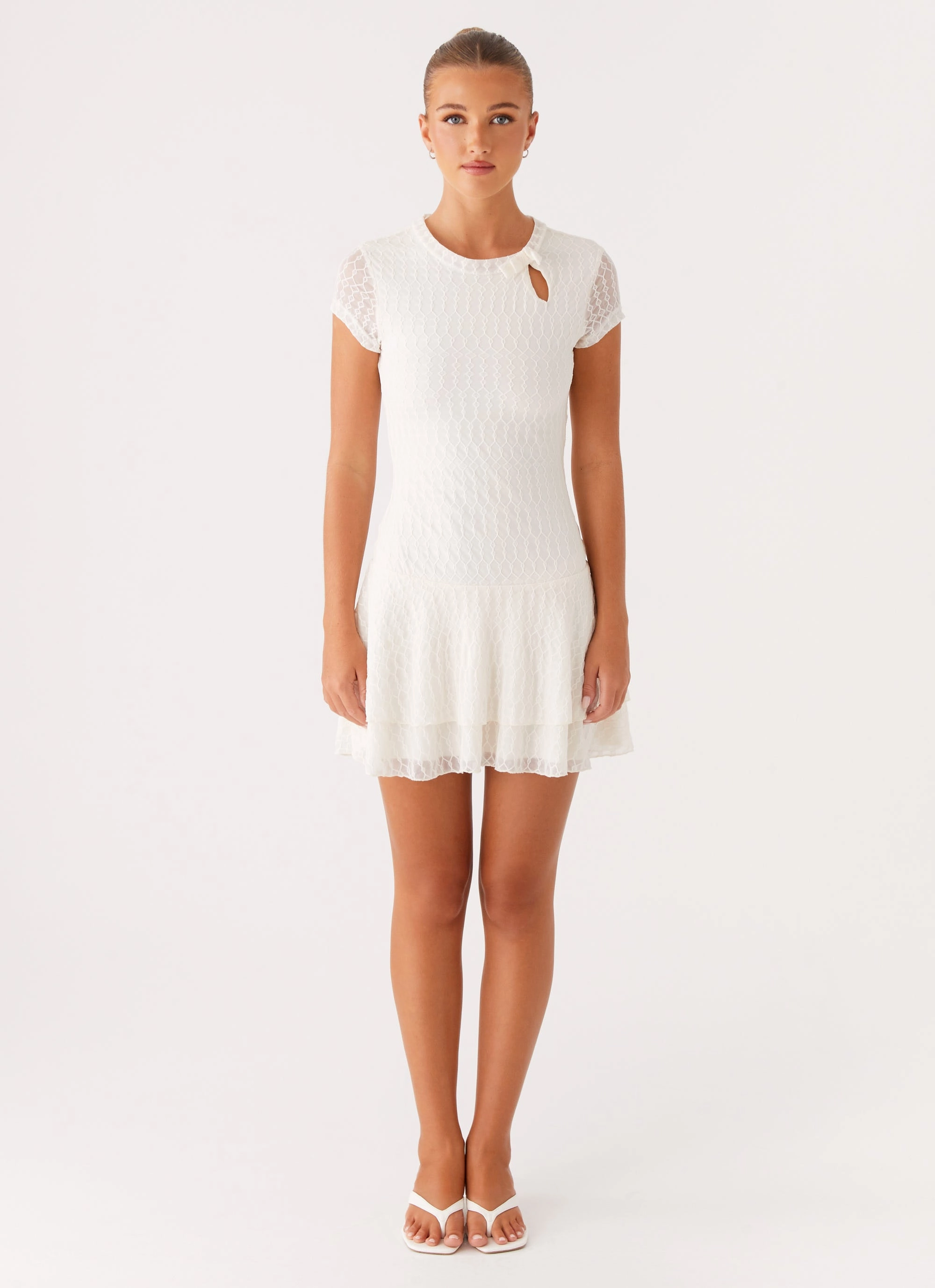 Esty Mini Dress - Ivory Chilly Comfort