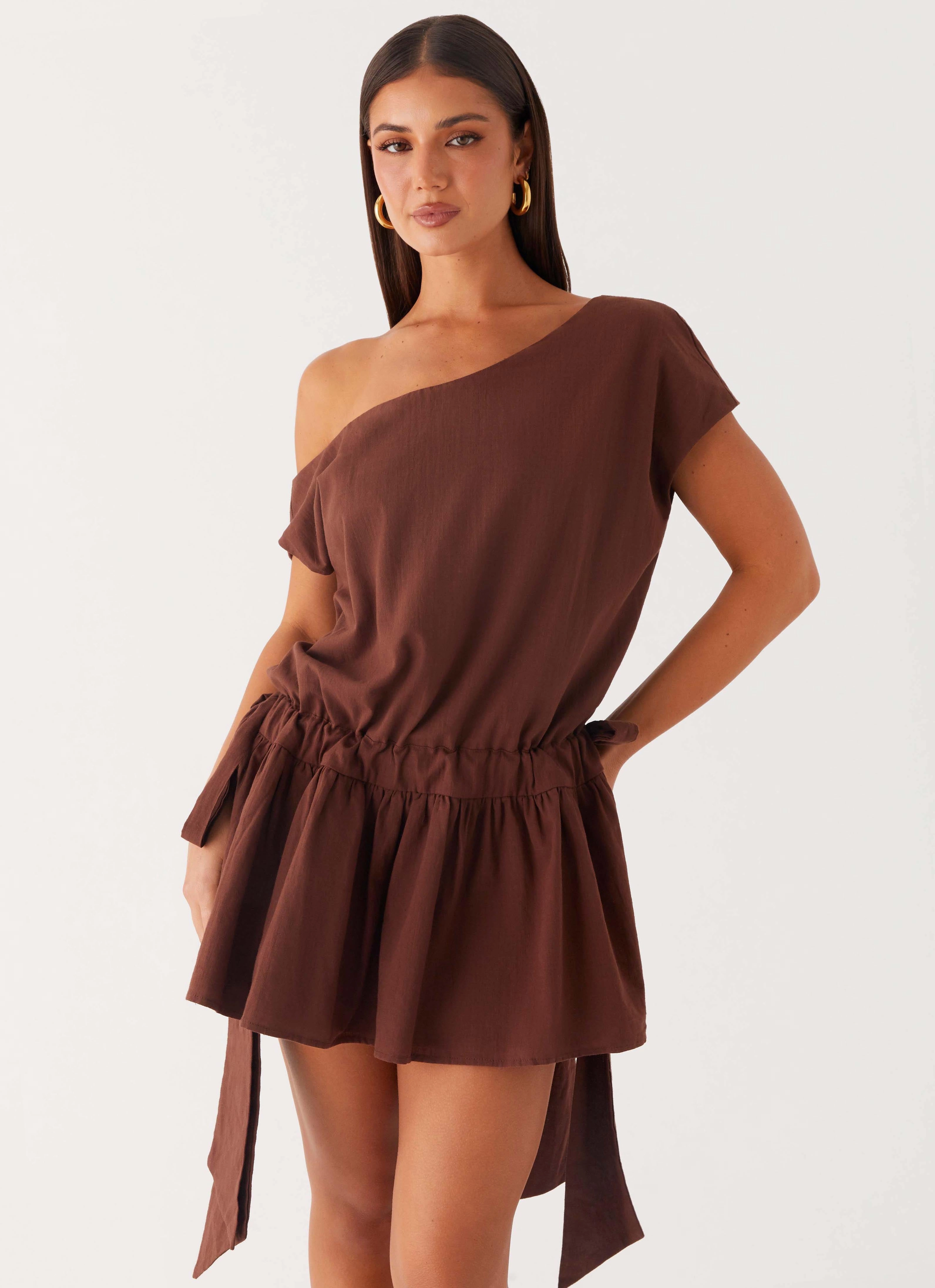Minimalist-Trend All Fit Ettie Mini Dress - Chocolate